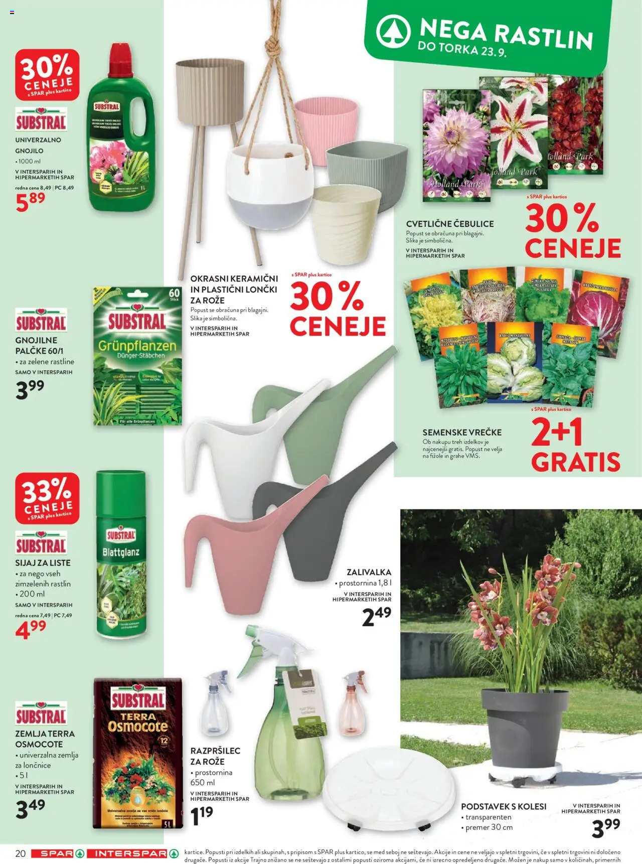 Novi Spar katalog ponudbe – veljaven od 10.09.2025 | Stran: 20 | Izdelki: Žemlja, Lončnice, Solata