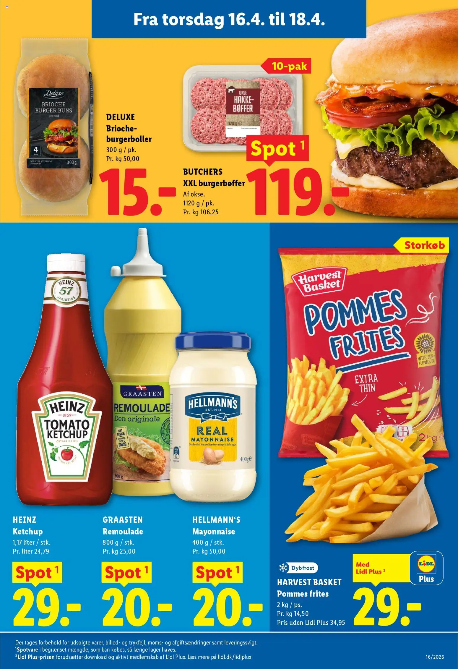 Lidl tilbudsavis – gyldig fra 12.04.2026 | Side: 34 | Produkter: Pommes frites, Ketchup, Ur, Søm