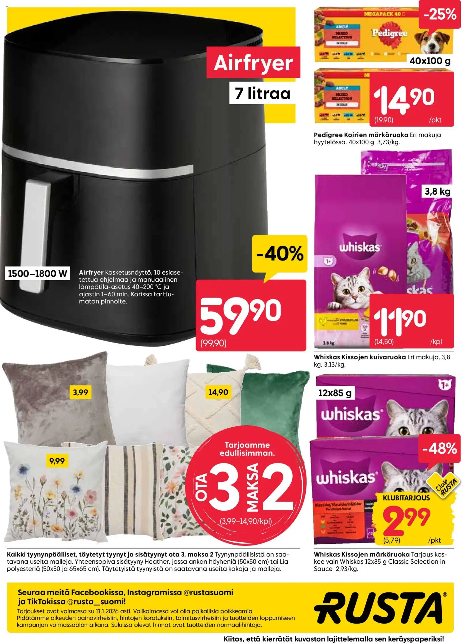 Rusta tarjoukset – voimassa 05.01.2026 alkaen | Sivu: 16 | Tuotteet: Tyynyt, Voi