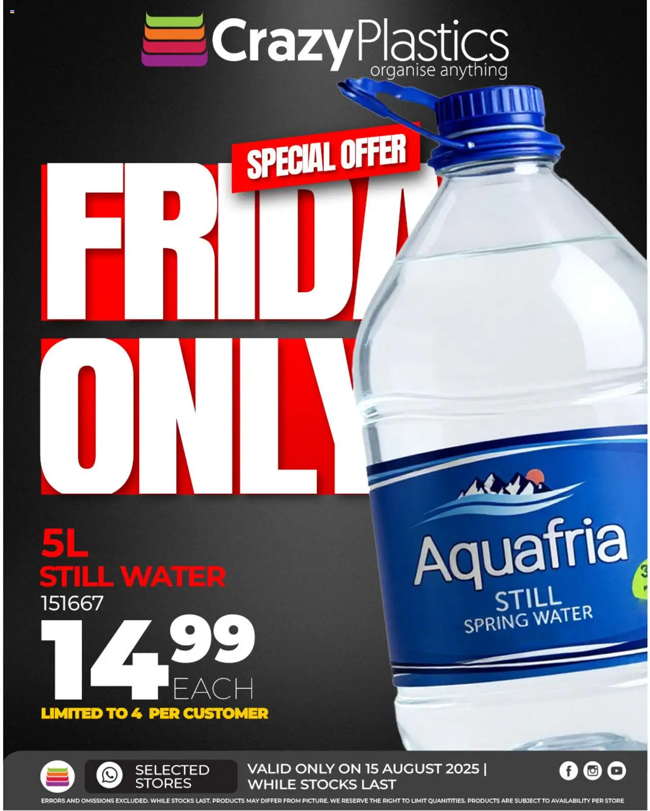 Crazy Plastics Big Flash Sale  │ valid from 15.08.2025 | Page: 1 | Products: Water