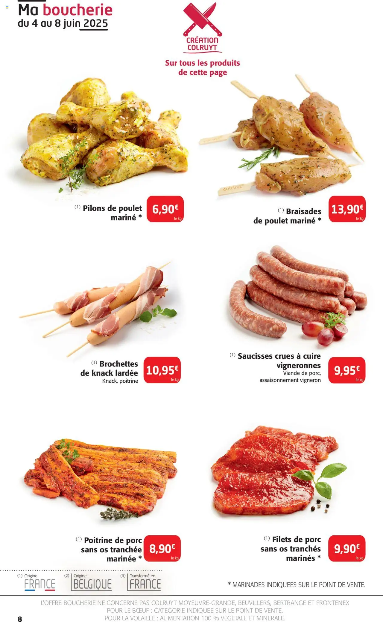  | Page: 8 | Produits: Poitrine de porc, Volaille, Viande, Porc