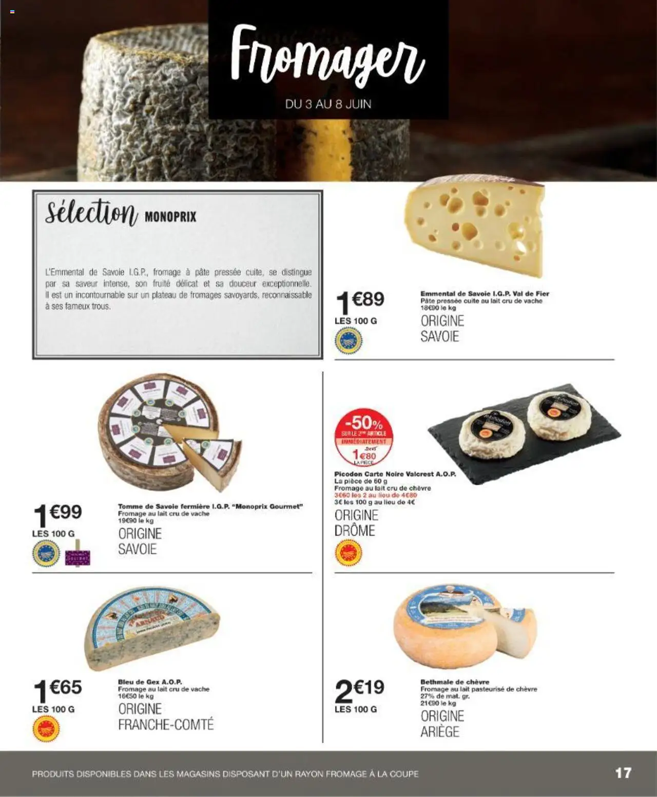  | Page: 17 | Produits: Plateau, Emmental, Lait, Fromage