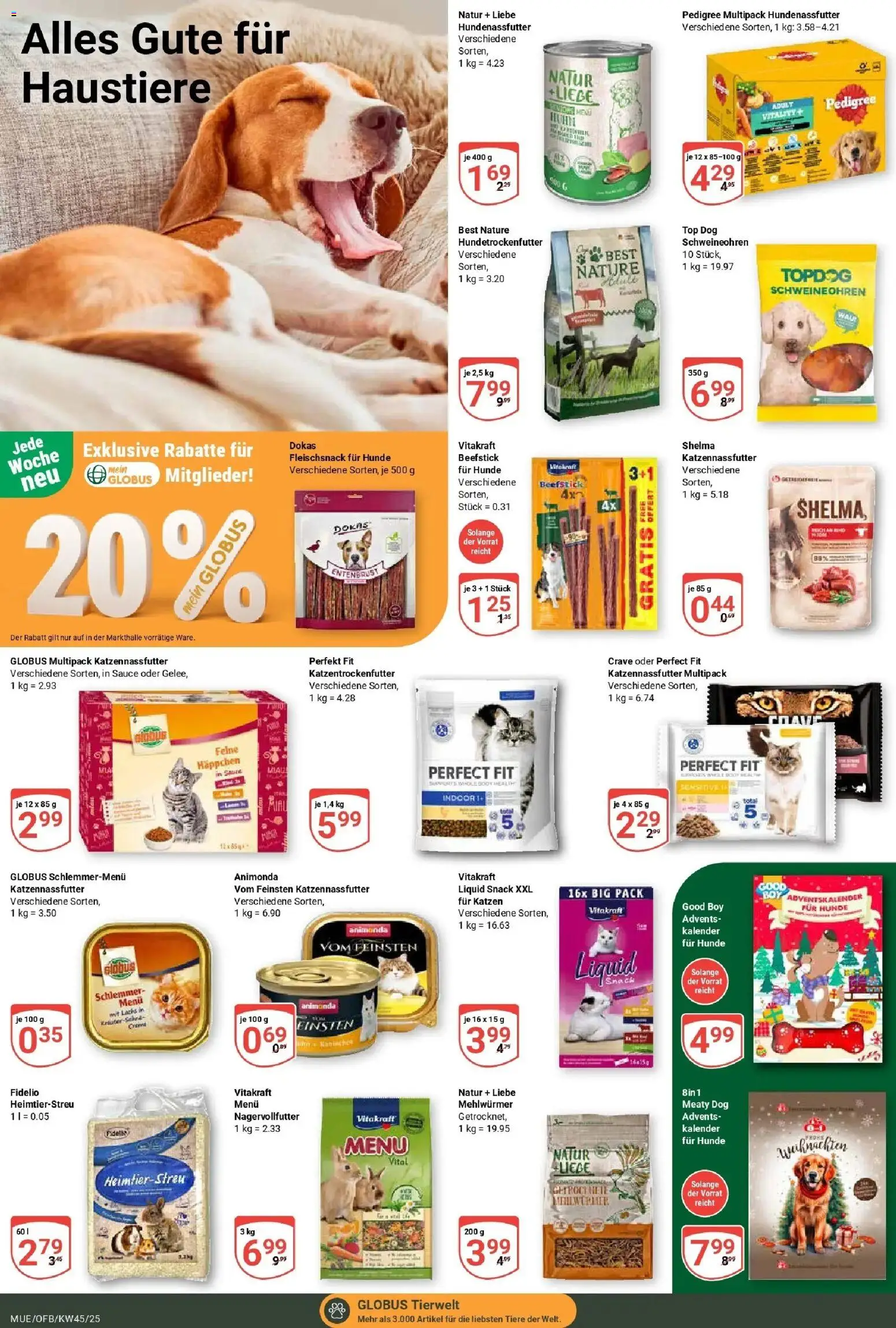 Globus prospekt Mühldorf	 – gültig ab 02.11.2025 | Seite: 20 | Produkte: Top, Liege, Pedigree