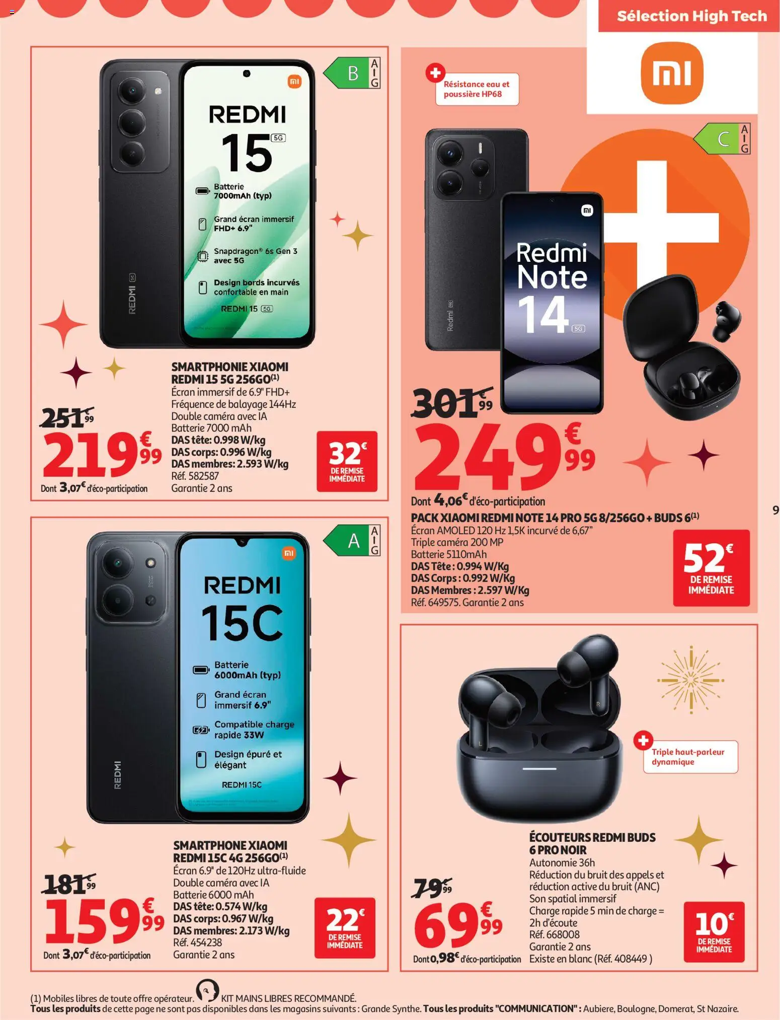{H1} | Page: 9 | Produits: Smartphone, Écouteurs, Batterie, Caméra