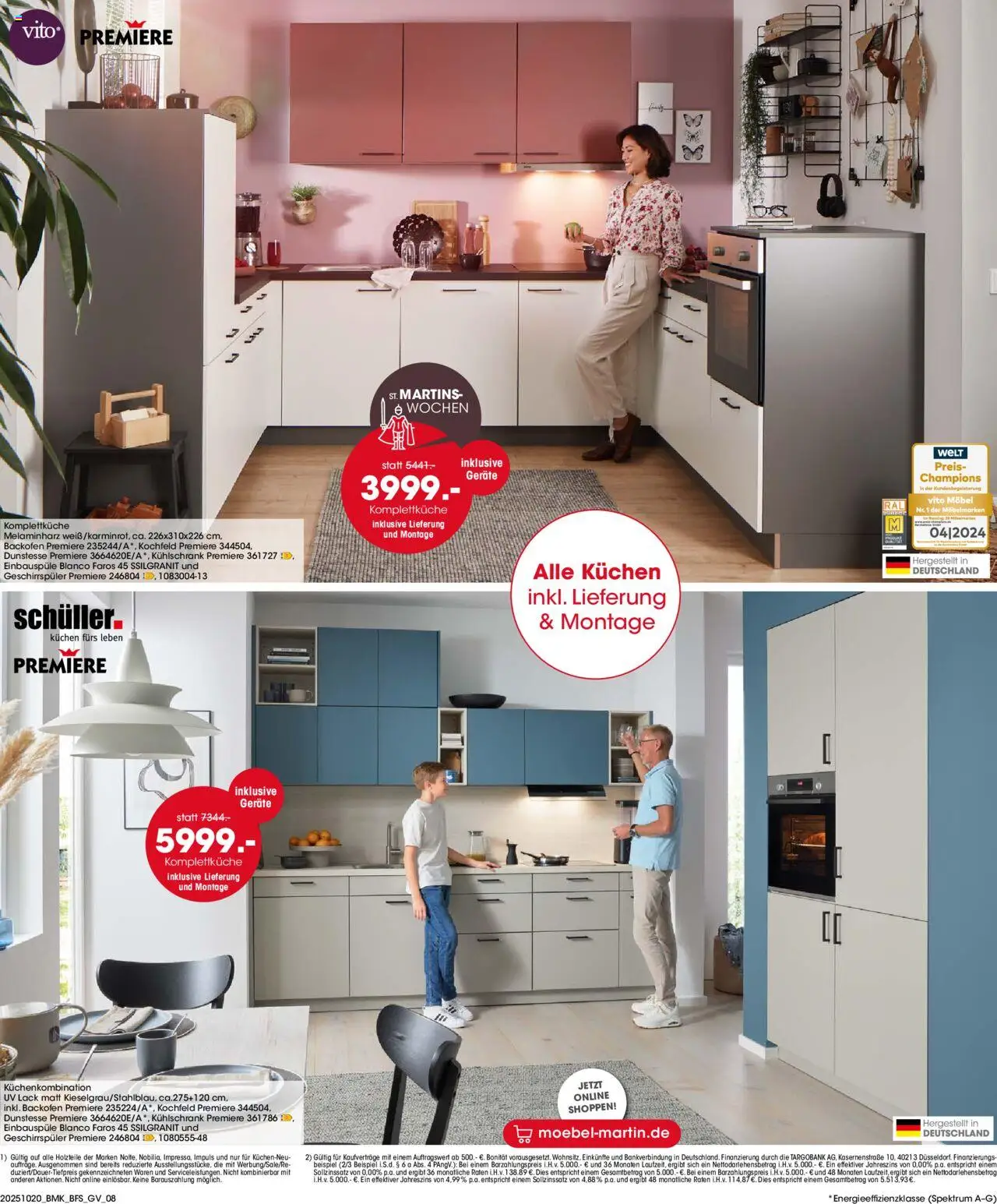 Möbel Martin St. Martins-Wochen – gültig ab 20.10.2025 | Seite: 8 | Produkte: Geschirrspüler, Kochfeld, Backofen, Kuchen