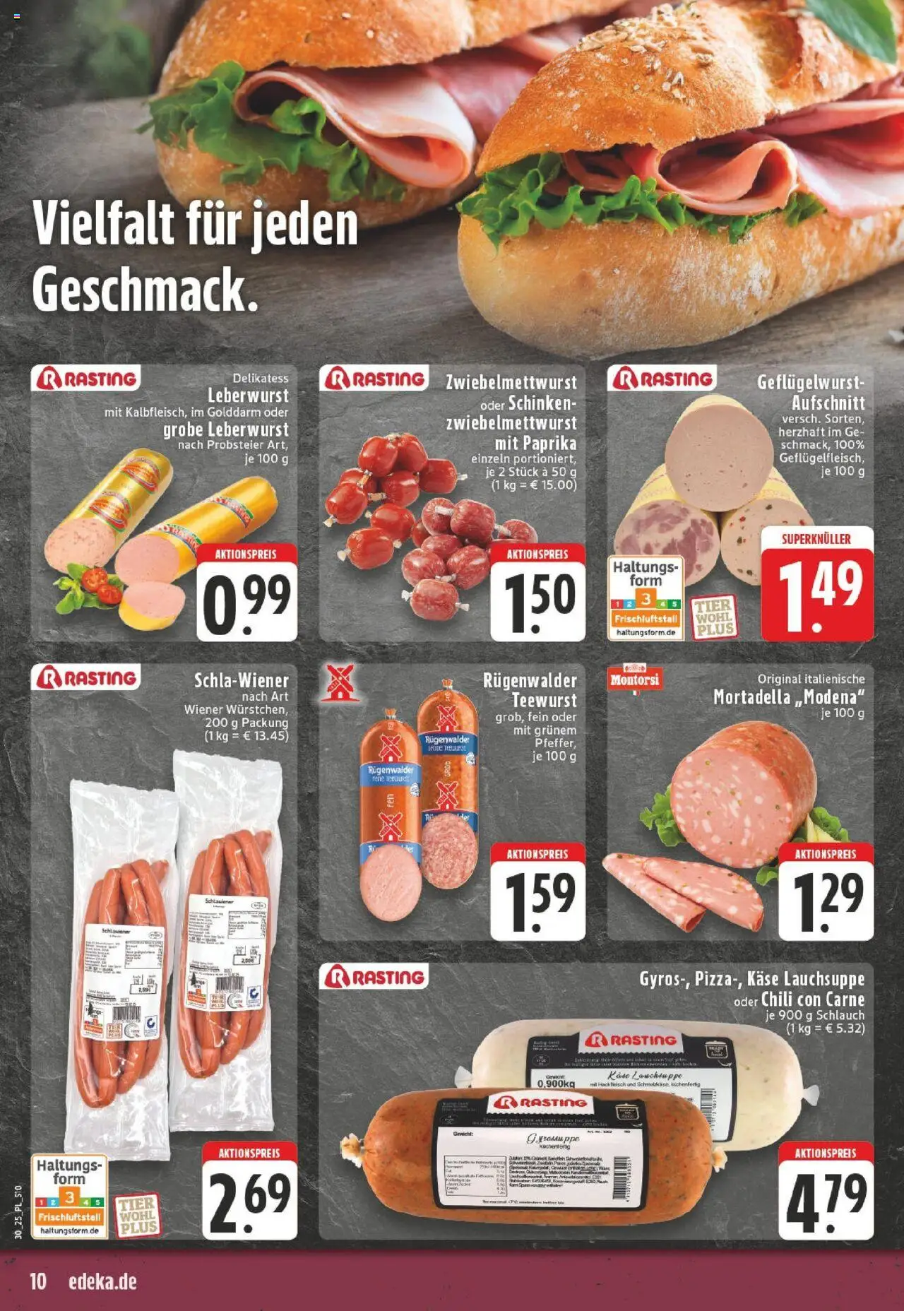 Edeka prospekt Bocholt - Holtwick	 - gültig ab dem 20.07.2025 | Seite: 10 | Produkte: Käse, Paprika, Chili, Schinken