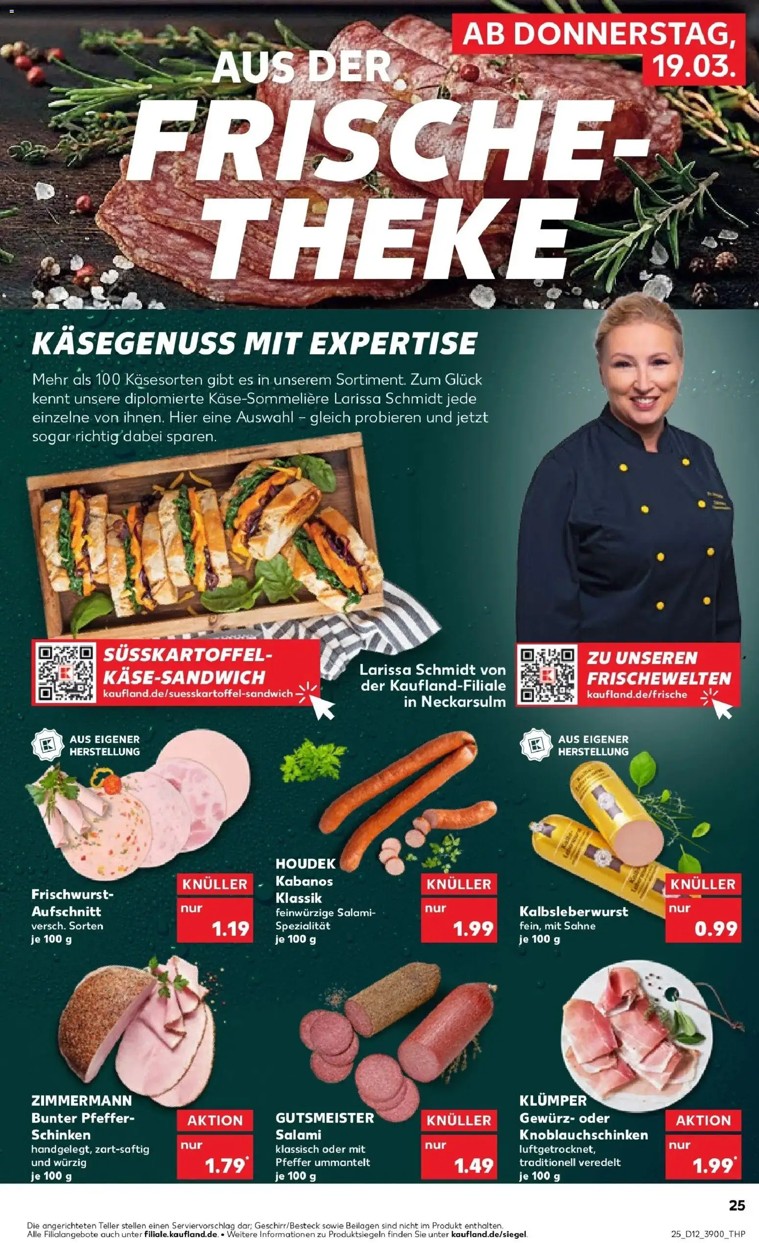Kaufland Prospekt Stade	 – gültig ab 19.03.2026 | Seite: 25 | Produkte: Theke, Pfeffer, Schinken, Sahne