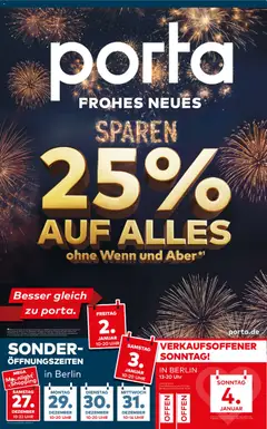 Porta! Frohes neues Sparen Berlin ab 26.12.2025 gültig