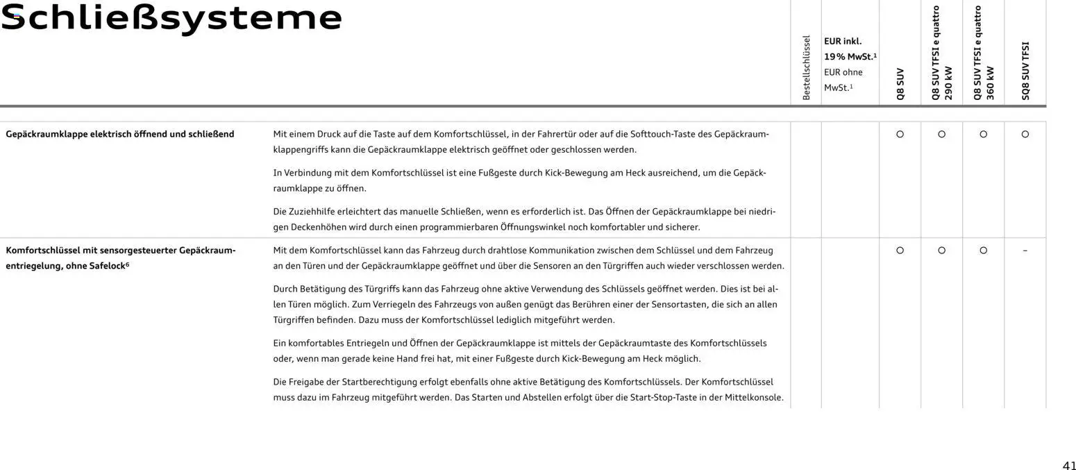 Audi Q8 – gültig ab 28.10.2025 | Seite: 41