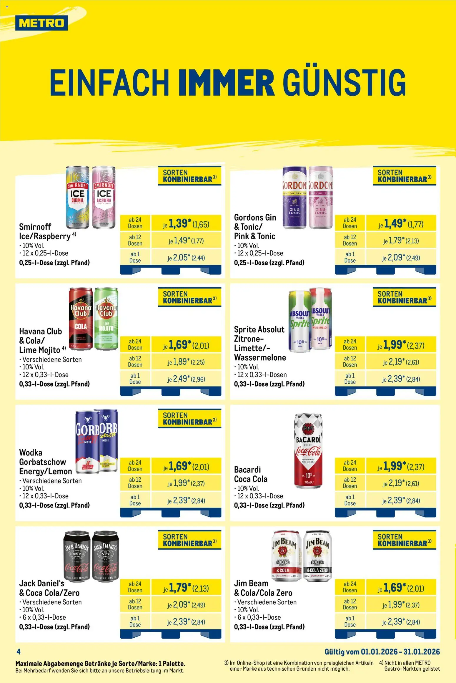 Metro - Monats-Mix – gültig ab 01.01.2026 | Seite: 4 | Produkte: Jim beam, Sprite, Wassermelone, Bourbon