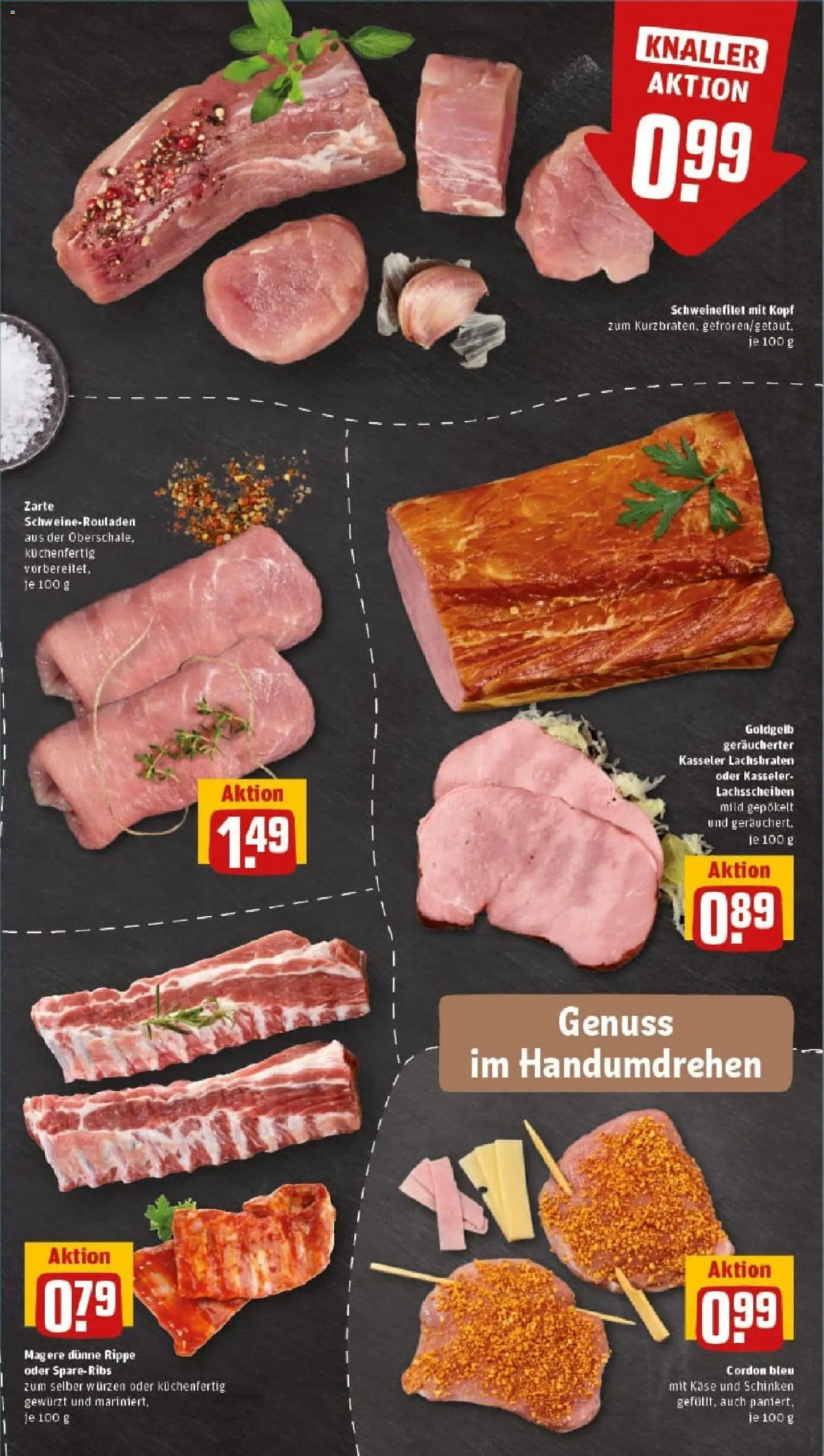 Rewe prospekt Soest	 – gültig ab 26.10.2025 | Seite: 9 | Produkte: Käse, Spare ribs, Schweinefilet, Schinken
