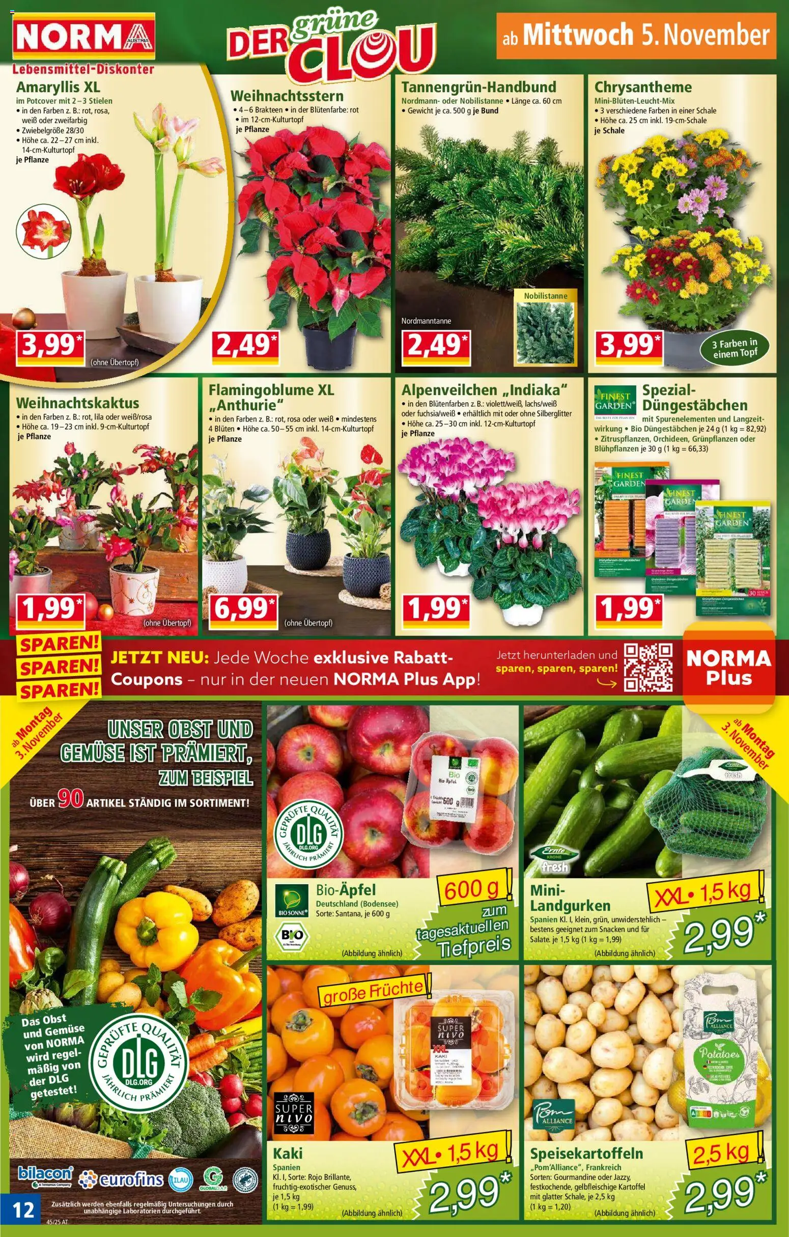 Norma Flugblatt gültig ab 03.11.2025 | Seite: 13 | Produkte: Gemüse, Obst, Kaki, Gewicht