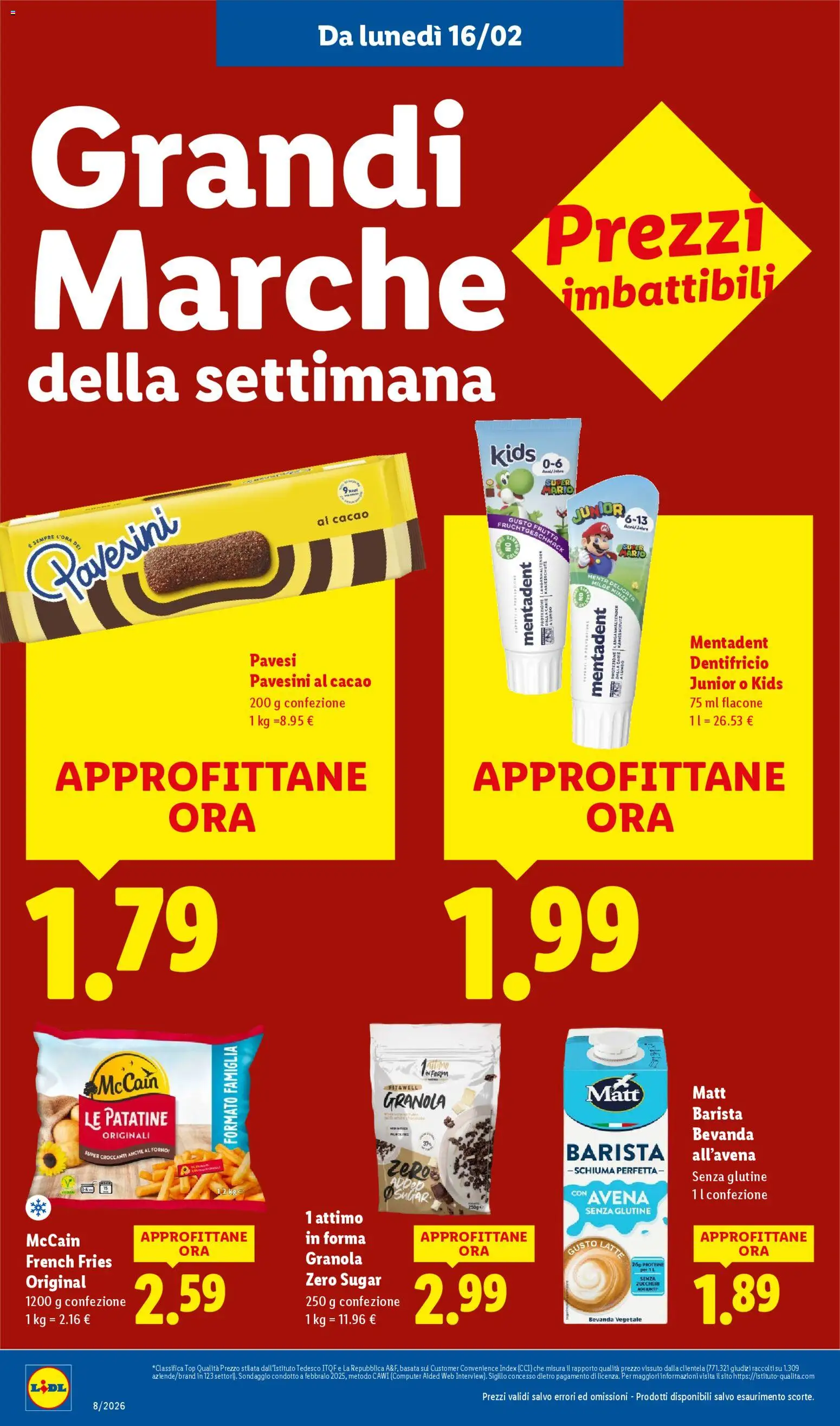 Volantino Lidl del 16.02.2026 | Pagina: 14 | Prodotti: Frutta, Computer, Forno, Menta