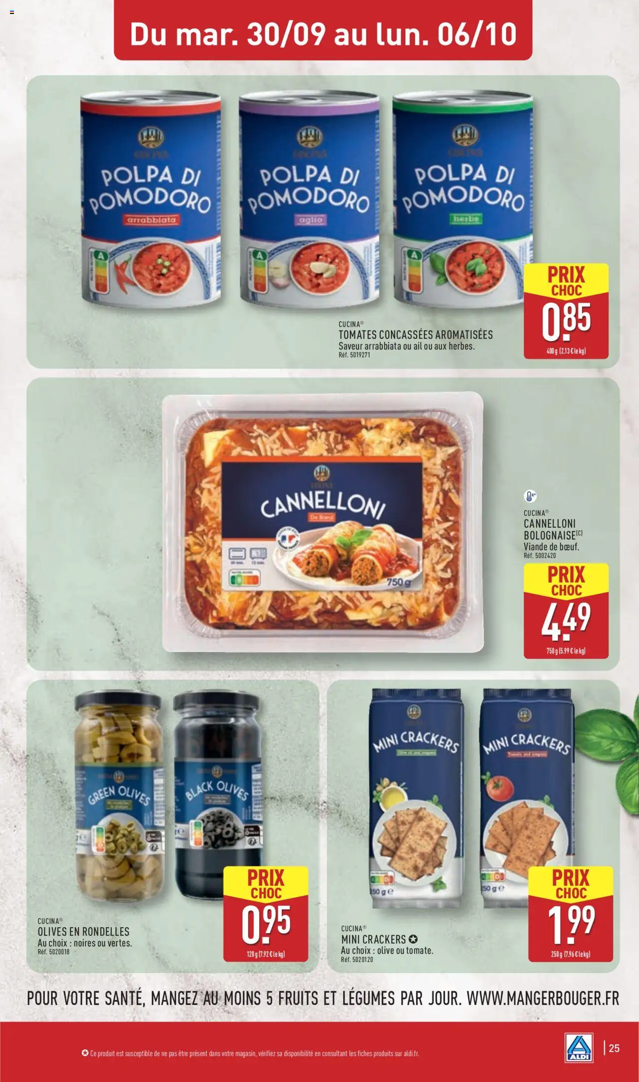 | Page: 27 | Produits: Crackers, Olive, Viande, Tomates