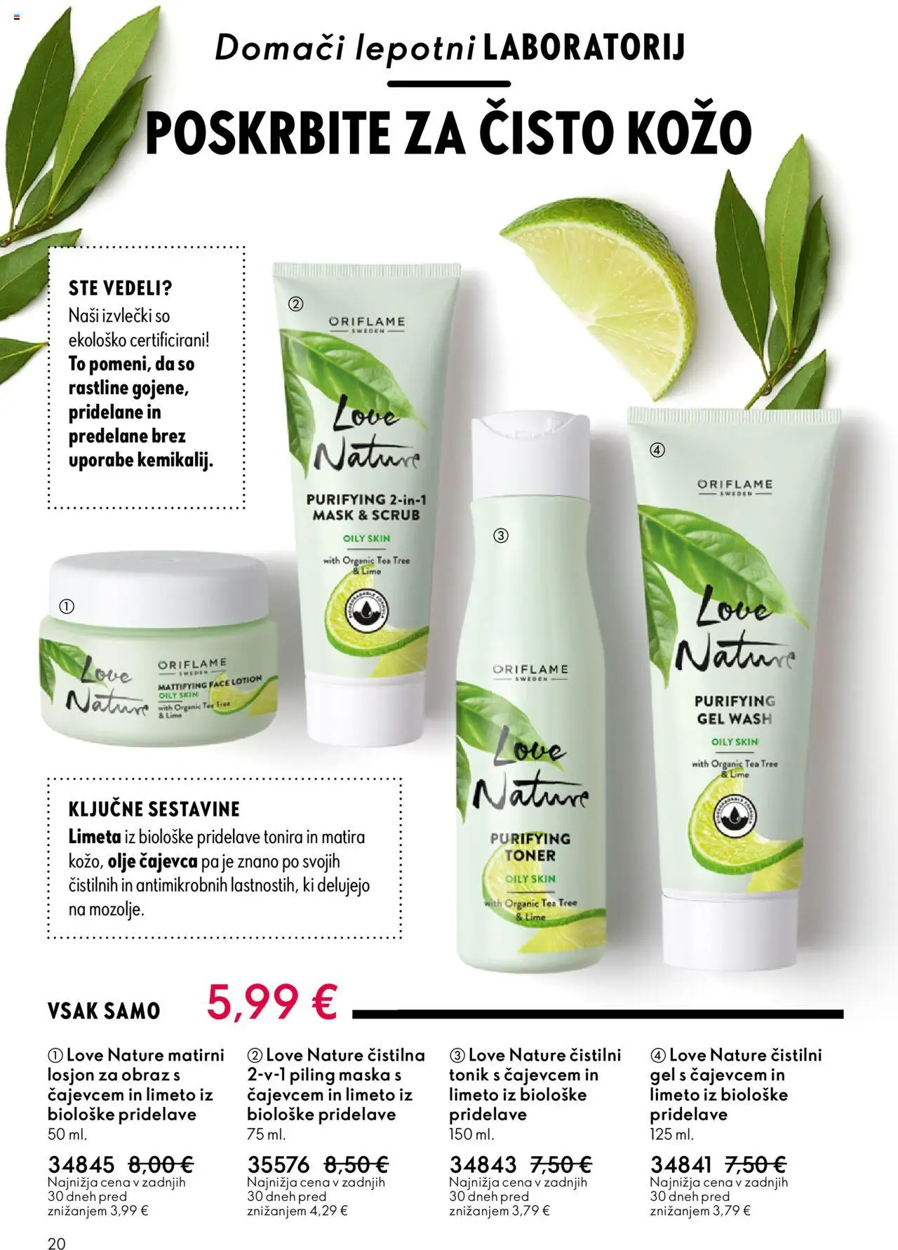 Novi Oriflame katalog ponudbe – veljaven od 14.09.2025 | Stran: 20 | Izdelki: Toner, Maska, Piling, Tonik