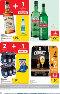 Carrefour - Hypermarkten Promoties  - Voorbeeld van een folder van Carrefour, geldig van 29.10.2025 | Pagina: 10 | Producten: Fles, Bier, Zsalukő, Sokken