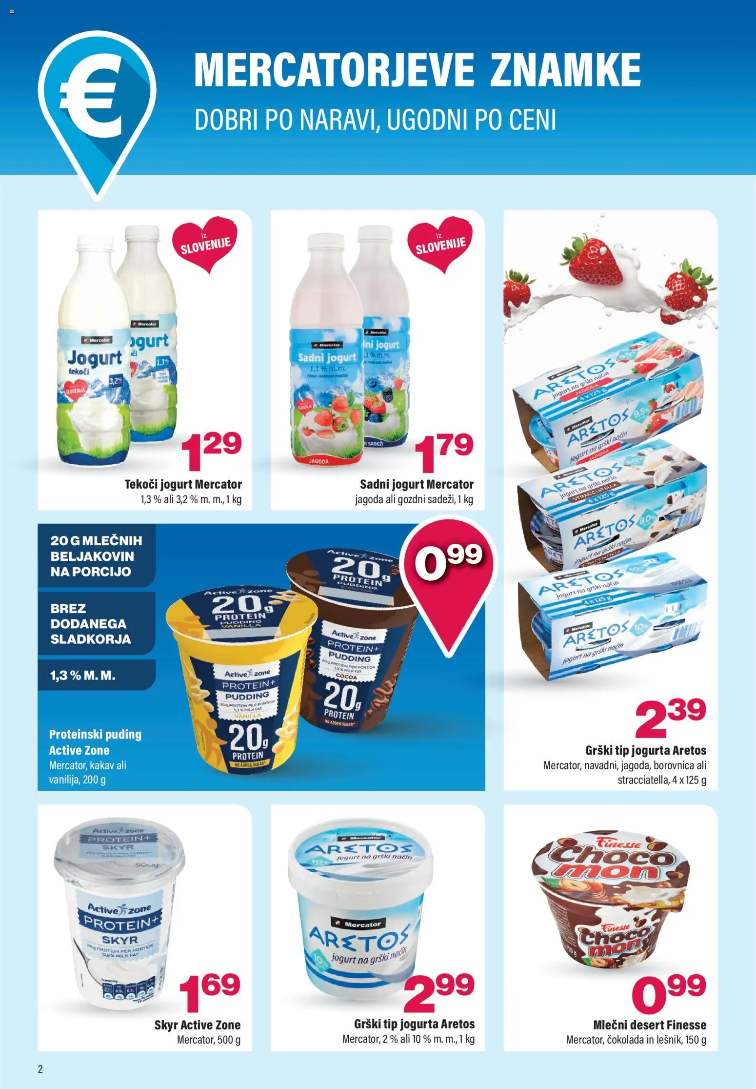 Novi Mercator katalog ponudbe – veljaven od 14.01.2026 | Stran: 2 | Izdelki: Puding, Kakav, Jogurt, Cokolada
