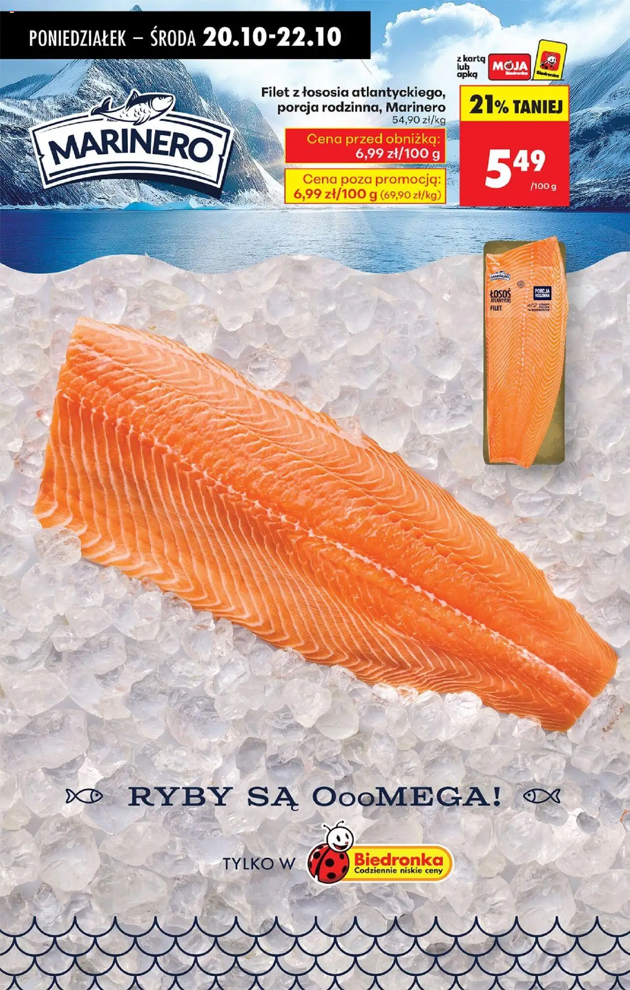 Biedronka gazetka od 20.10.2025 | Strona: 79 | Produkty: Karta, Łosoś, Ryby, Filet z łososia