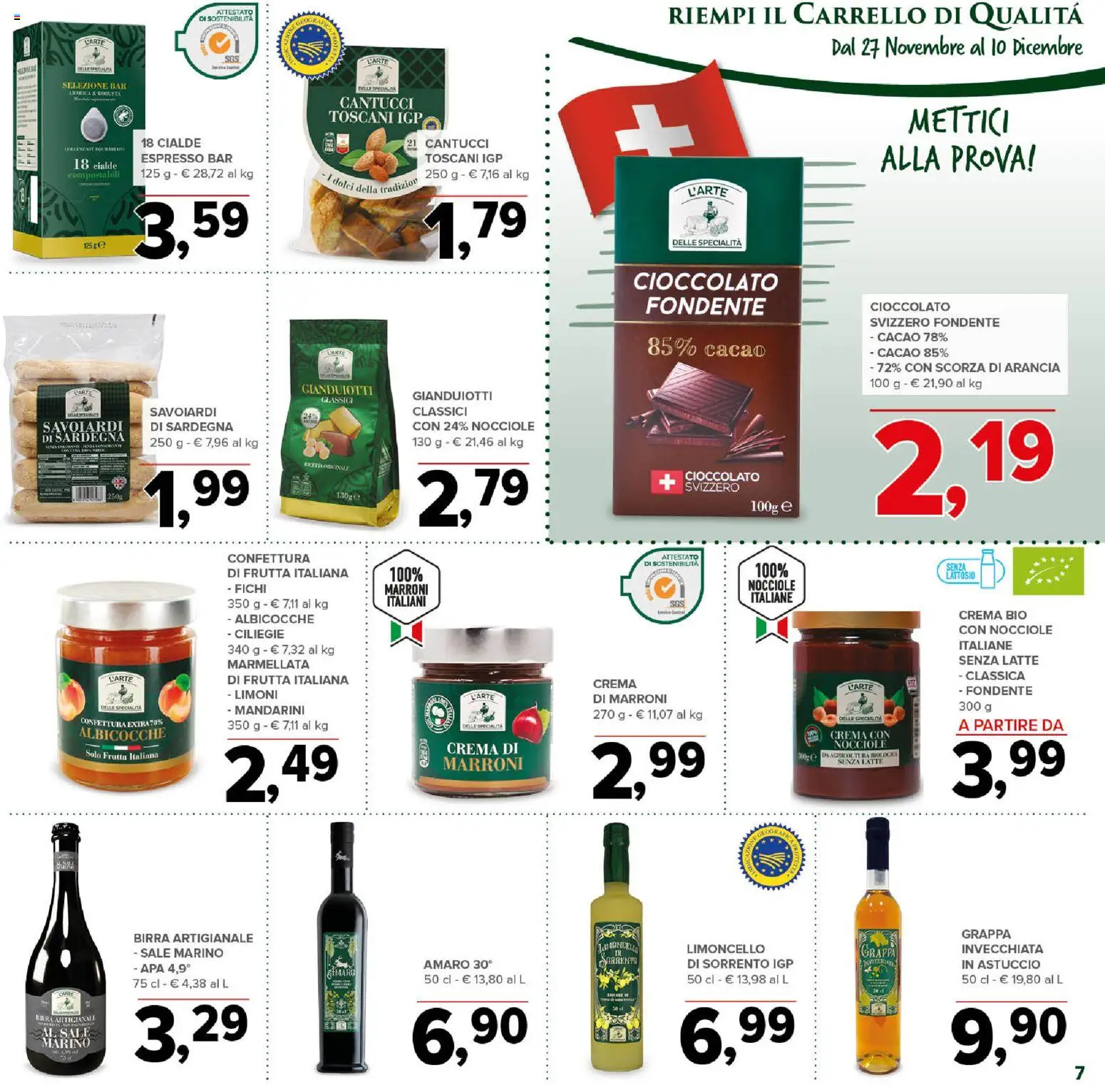 Volantino Todis del 27.11.2025 | Pagina: 7 | Prodotti: Birra, Carrello, Limoncello, Marmellata