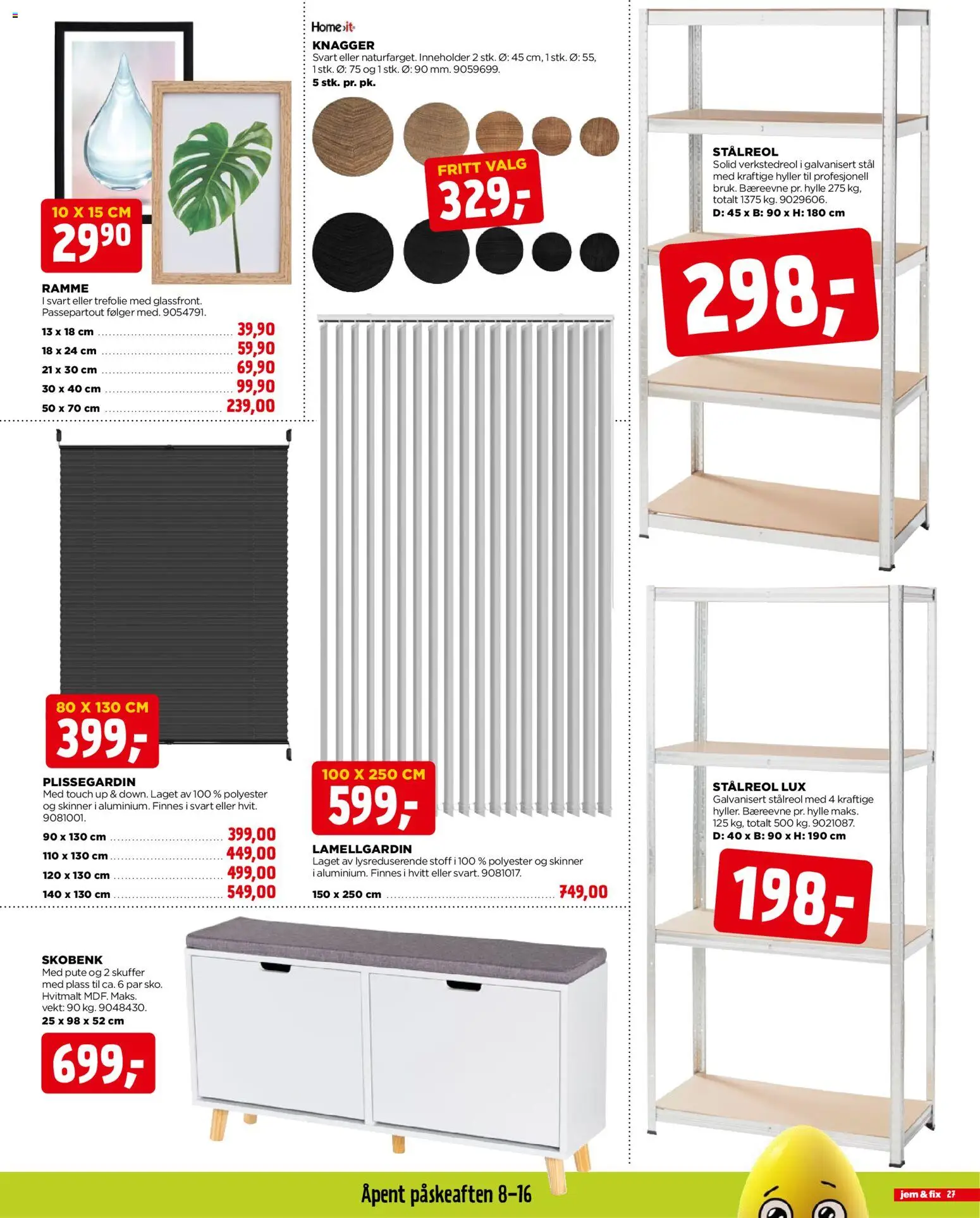 {H1} | Side: 27 | Produkter: Pute, Hylle, Skinner, Knagger