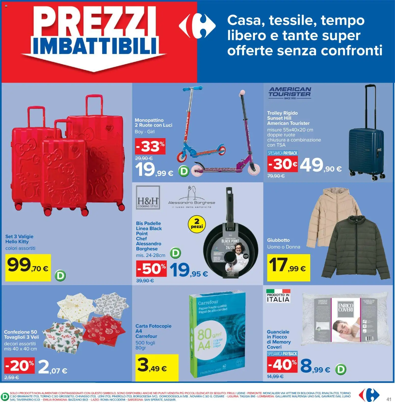 Volantino Carrefour del 16.12.2025 | Pagina: 41 | Prodotti: Monopattino, Trolley, Guanciale