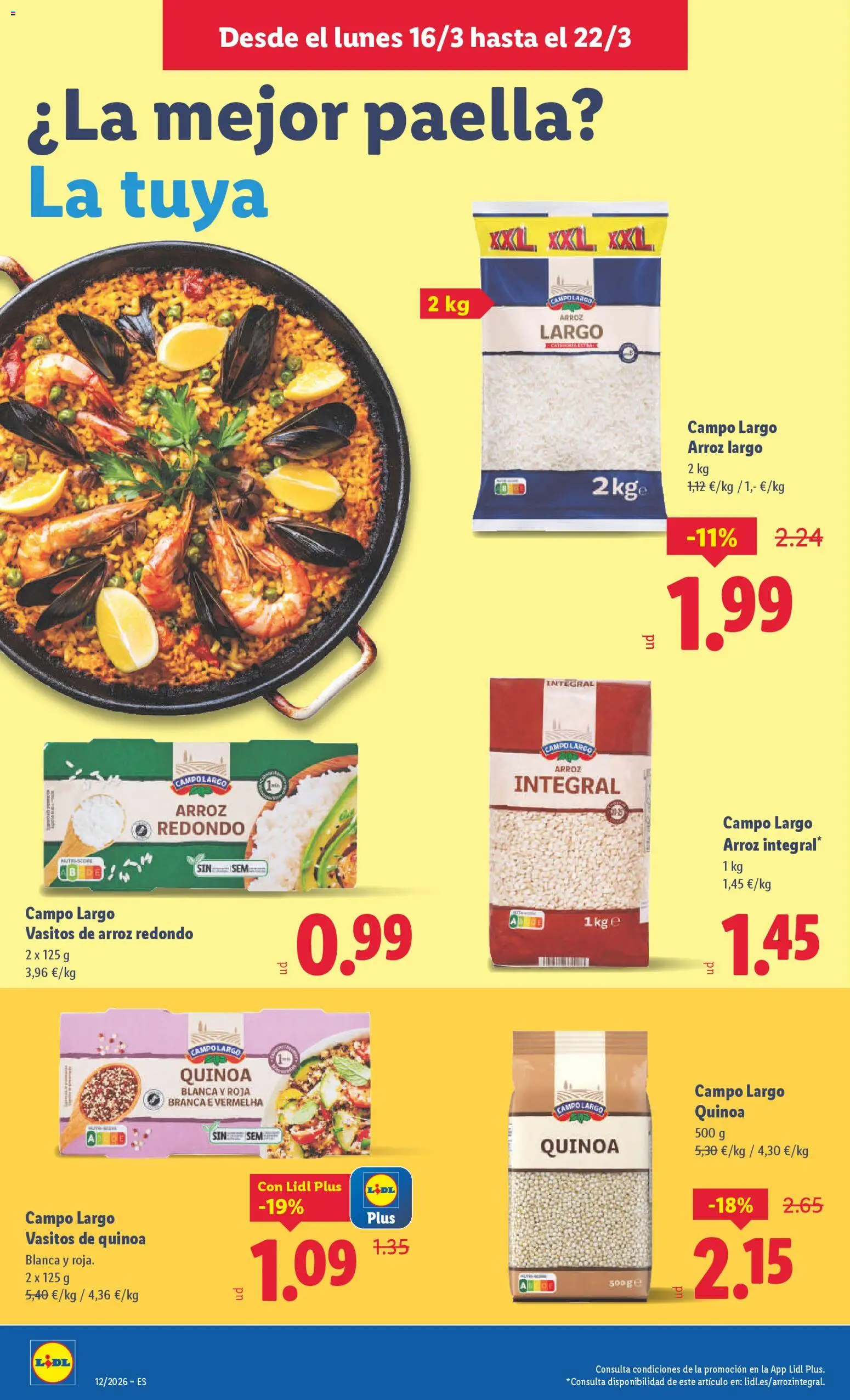 Lidl folleto │ válido desde el 16.03.2026 | Página: 10 | Productos: Arroz