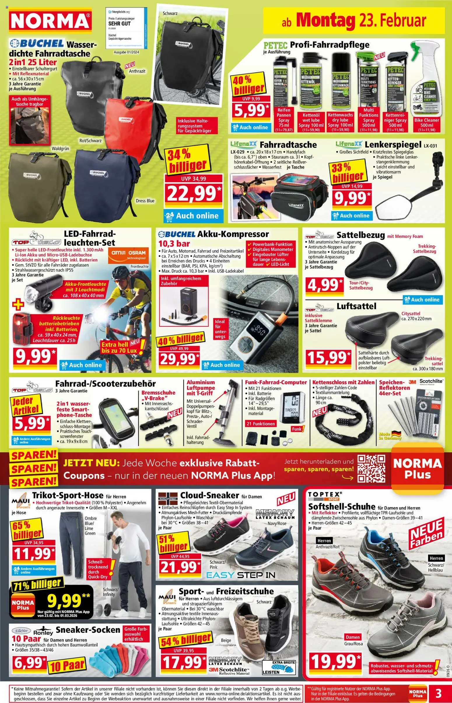 Norma Prospekt 	 – gültig ab 23.02.2026 | Seite: 3 | Produkte: Top, Tasche, Manometer, Hose