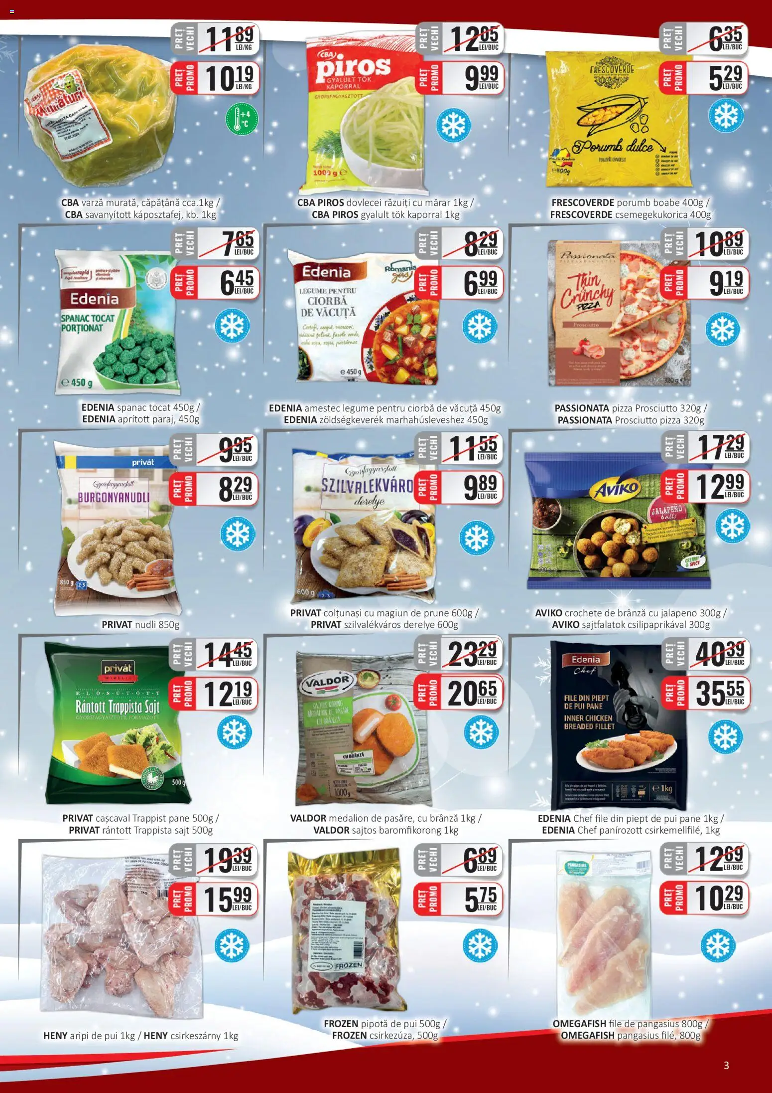 Noul catalog CBA – valabil de la 03.01.2026 | Pagină: 3 | Produse: Mărar, Hacıyatmaz Kedi Oyuncağı, Pizza, Prune