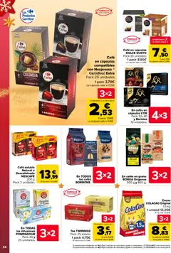 Vista previa Carrefour folleto válido desde el 25.11.2025 | Página: 36 | Productos: Té, Café en cápsulas, Μηχανή καφέ, Φρυγανιές σικάλεως