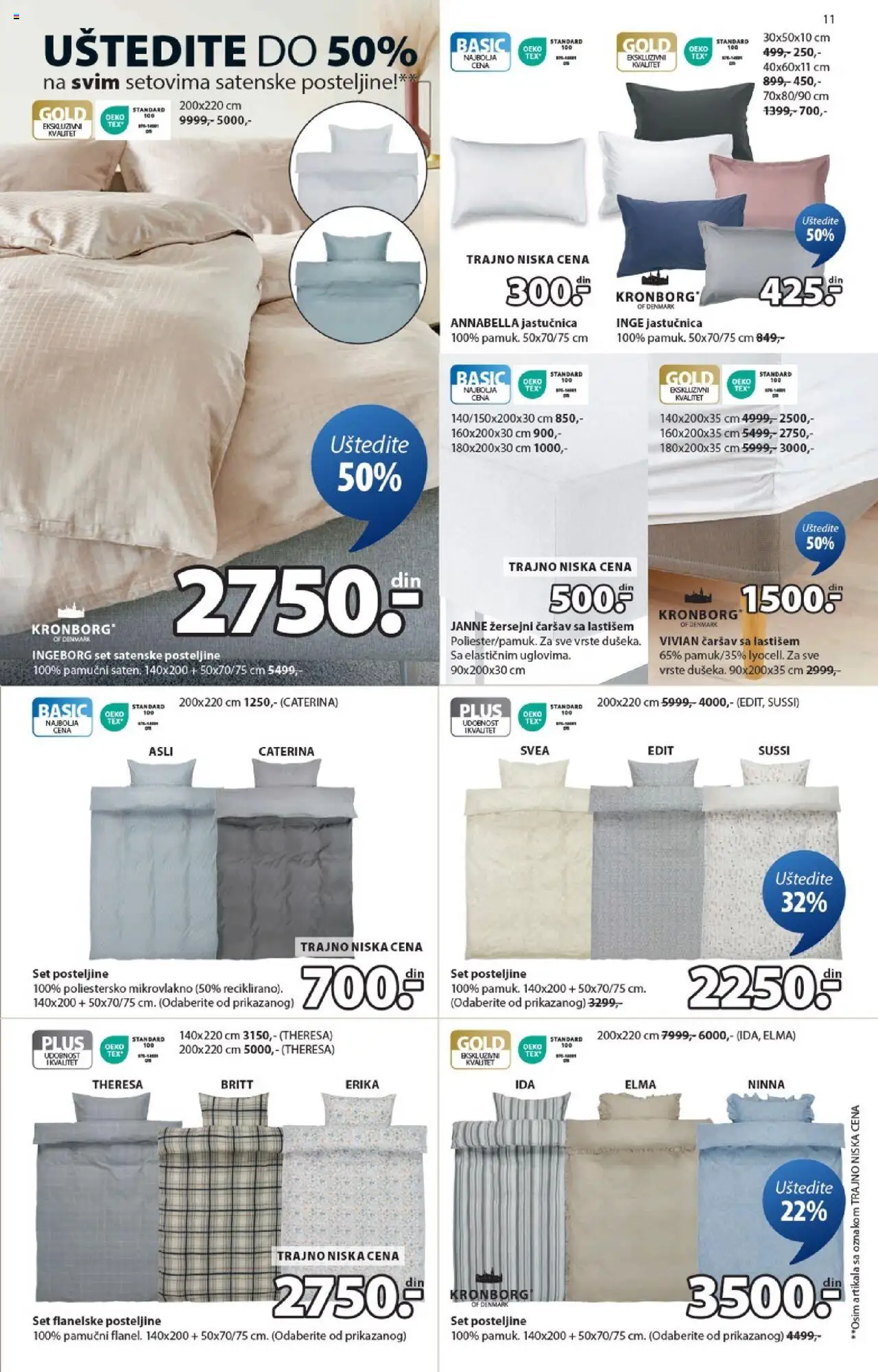 Jysk katalog - važi od 08.10.2025 | Strana: 11 | Proizvode: Posteljine