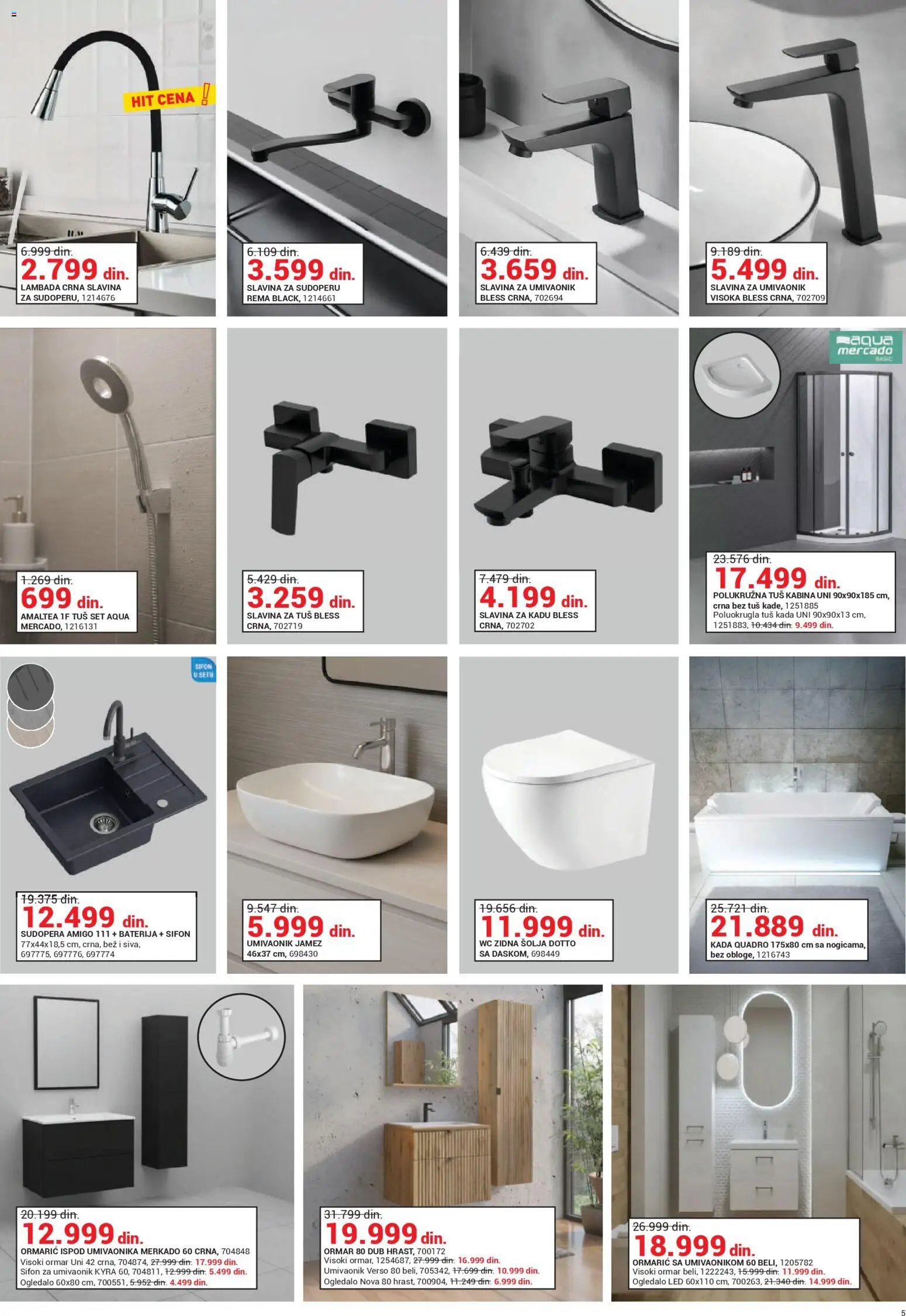 Emmezeta katalog - važi od 01.03.2026 | Strana: 5 | Proizvode: Wc, Baterija, Tuš, Šolja