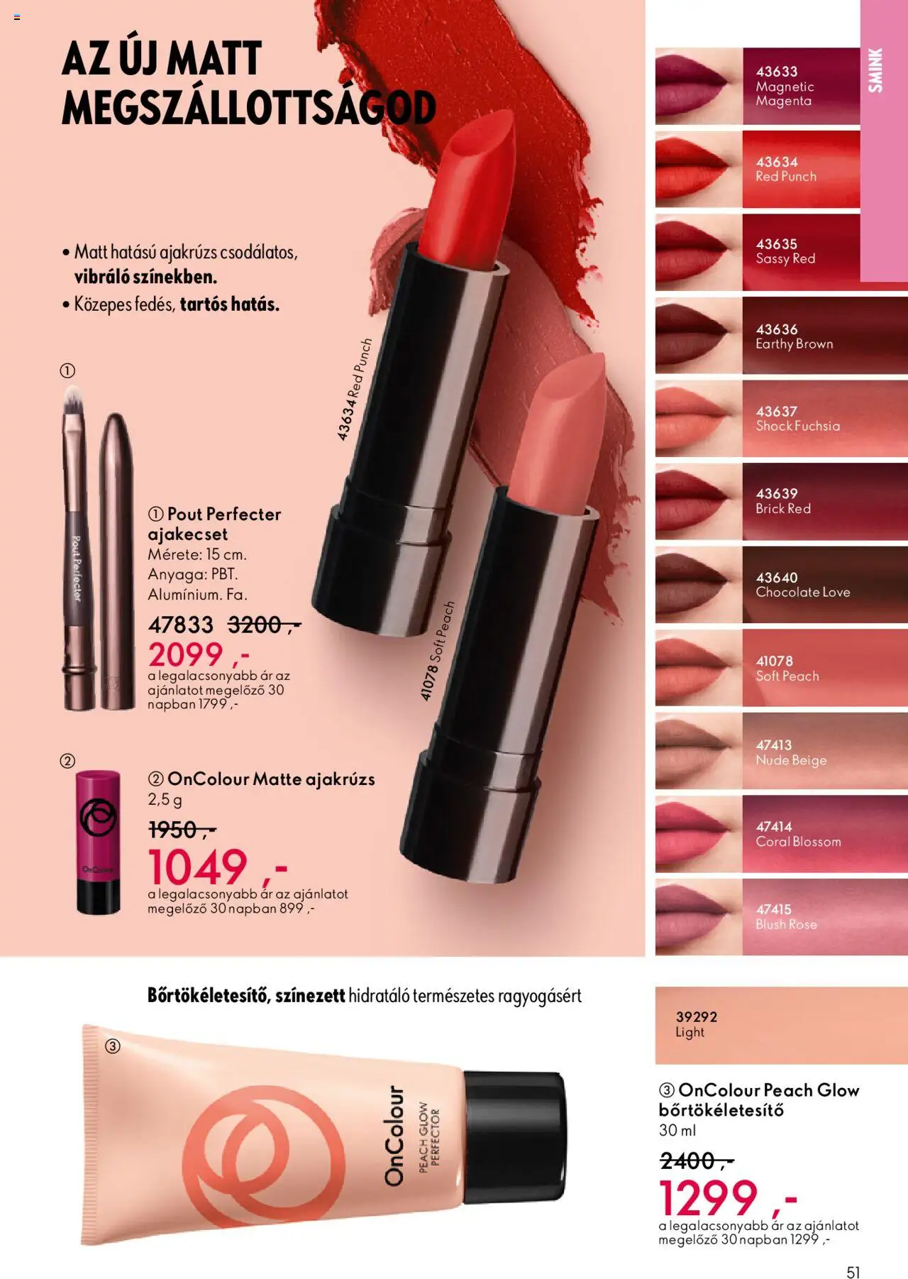 Oriflame akciós ujság - amely érvényes a következő dátumtól: 01.10.2025 | Oldal: 51 | Termékek: Smink, Ajakrúzs