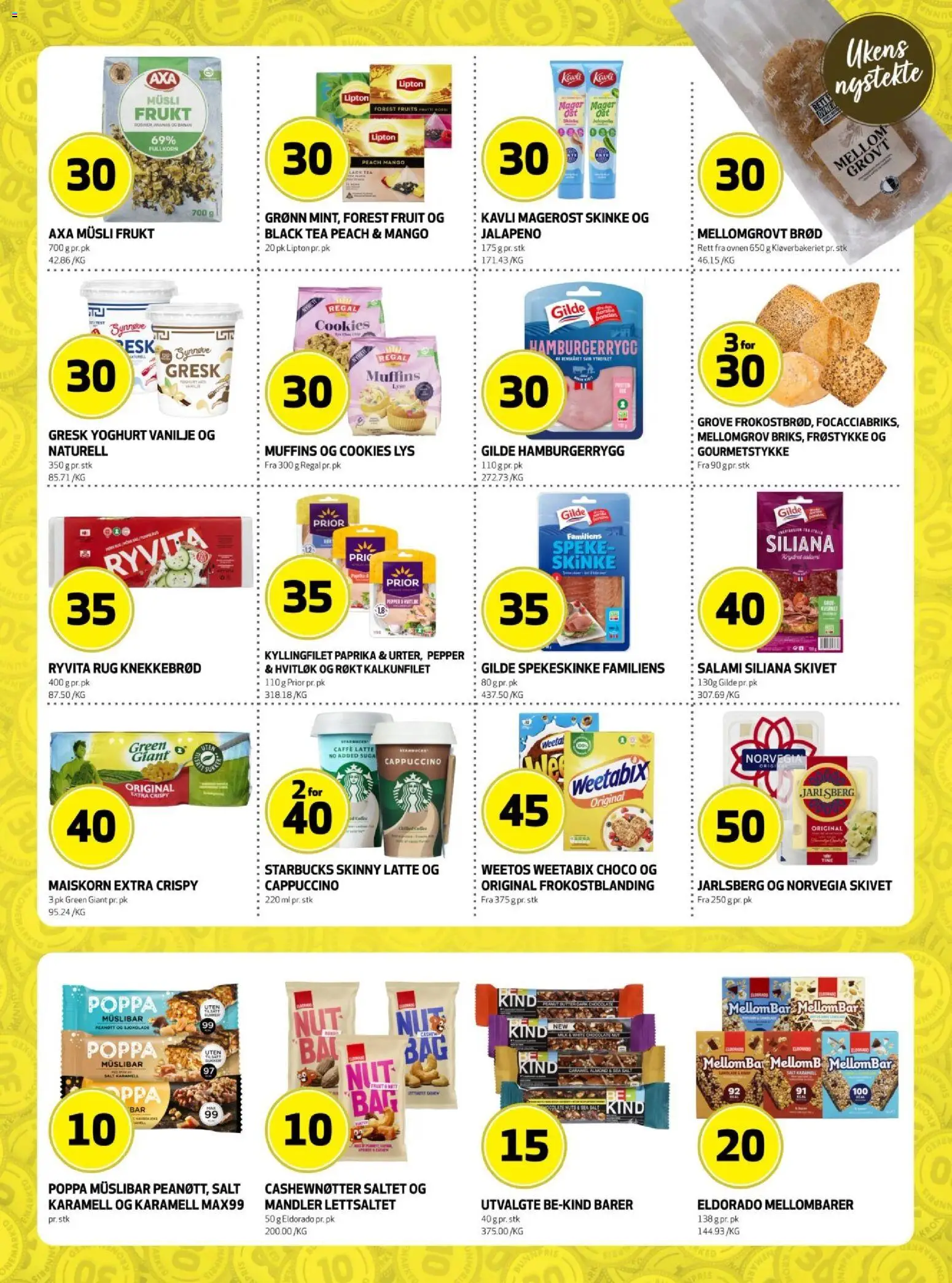 {H1} | Side: 17 | Produkter: Svin, Tort, Musli, Mandler