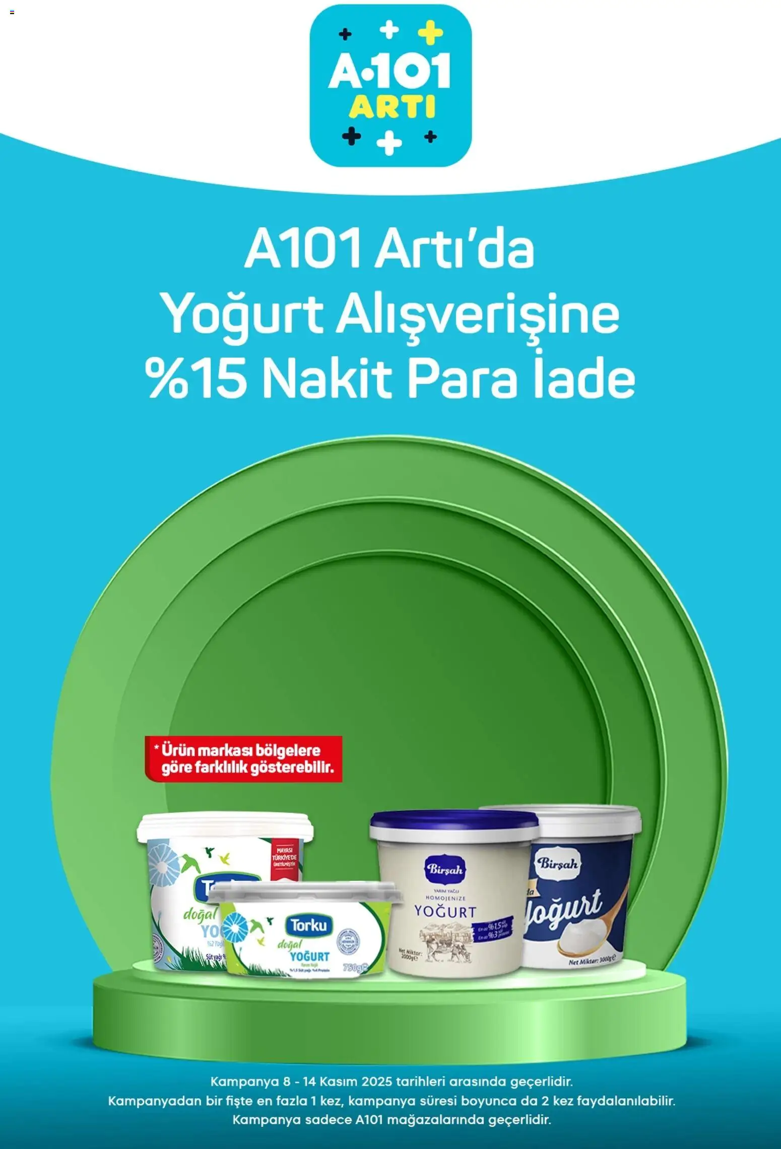 A101 Arti - 08.11.2025 tarihinden itibaren geçerlidir | Sayfa: 7 | Ürünler: Yoğurt