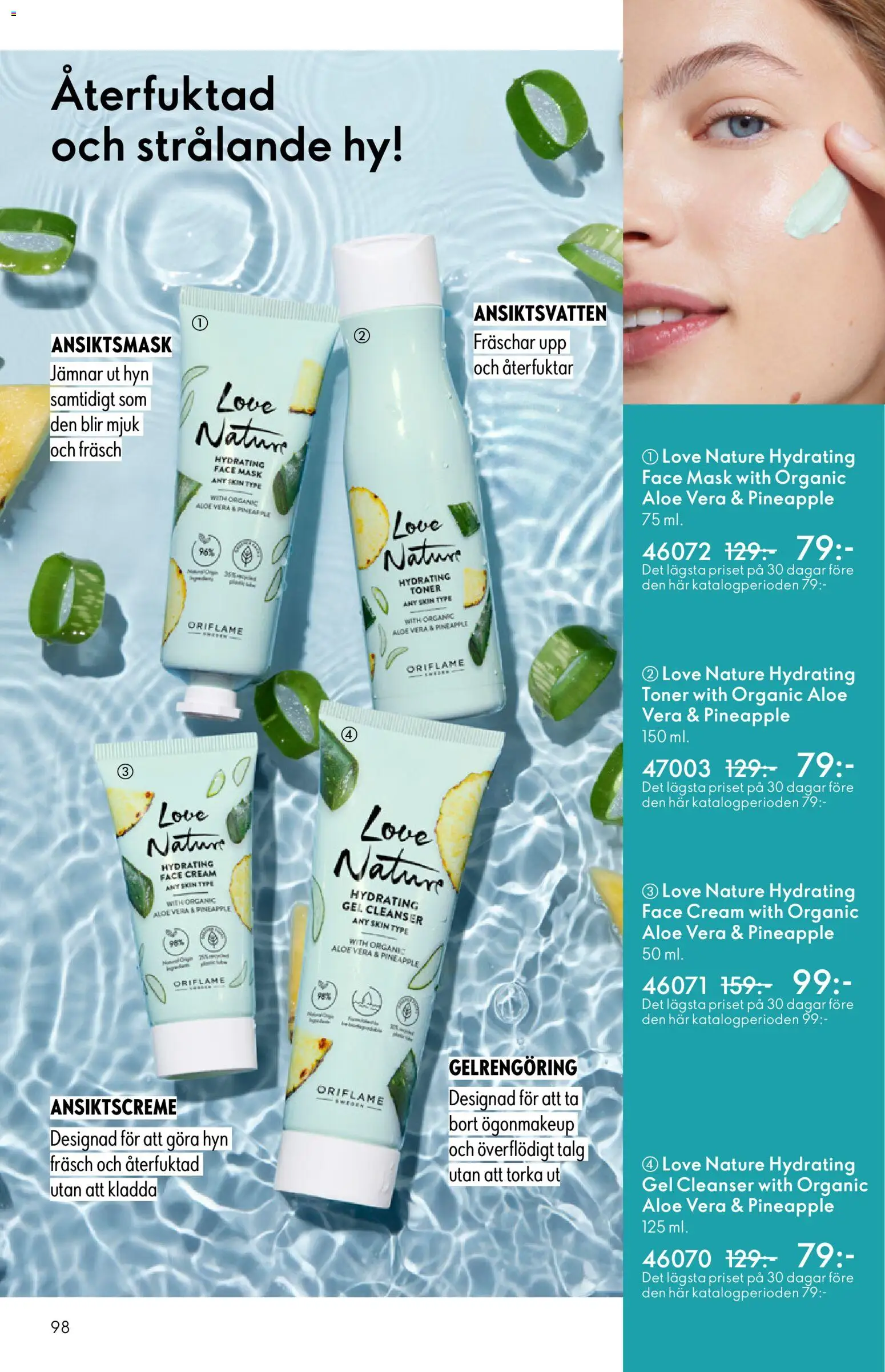 Oriflame reklamblad aktuell från 11.03.2026 | Sida: 98 | Produkter: Mask, Äpple, Ansiktsmask, Ansiktsvatten
