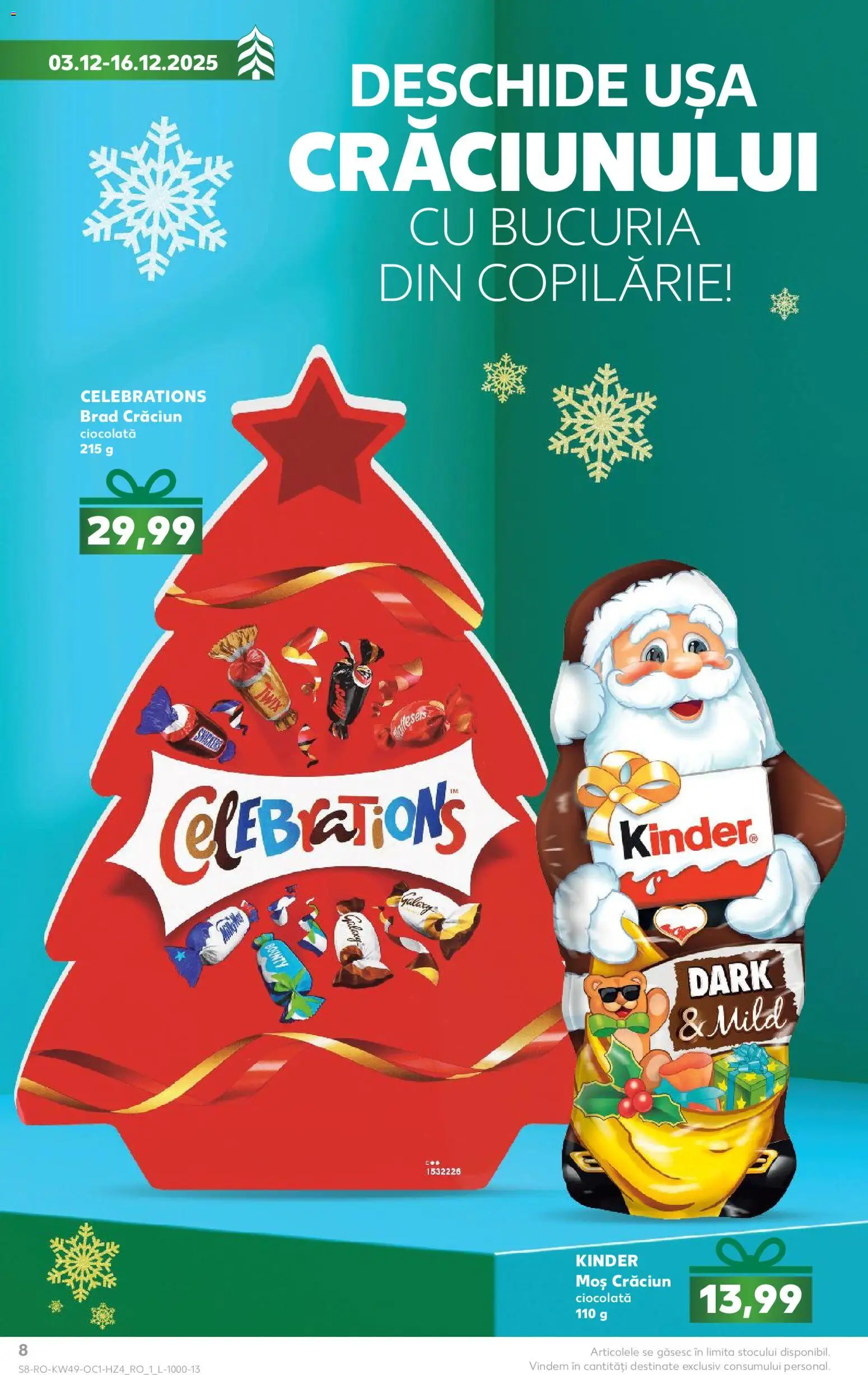Noul catalog Kaufland – valabil de la 03.12.2025 | Pagină: 8 | Produse: Ciocolată, Ușă