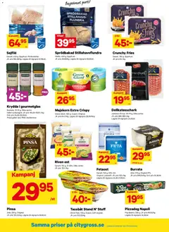 City Gross erbjudanden - Förhandsvisning av reklamblad från butik City Gross aktuell från 02.03.2026 | Sida: 7 | Produkter: Burrata, Galler, Riven ost, Chorizo