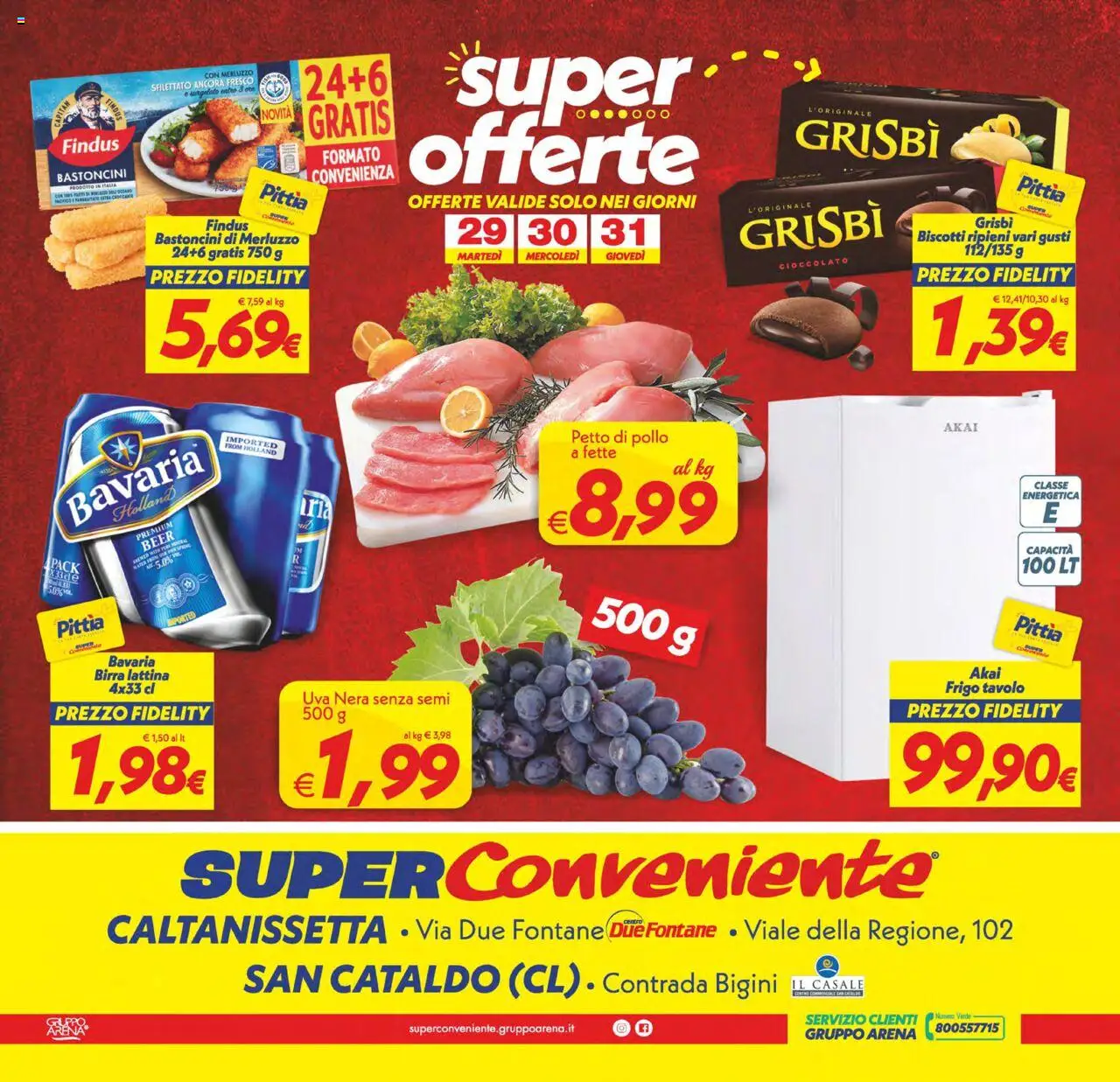 Volantino SuperConveniente del 24.07.2025 | Pagina: 28 | Prodotti: Petto di Pollo, Cioccolato, Pollo, Merluzzo