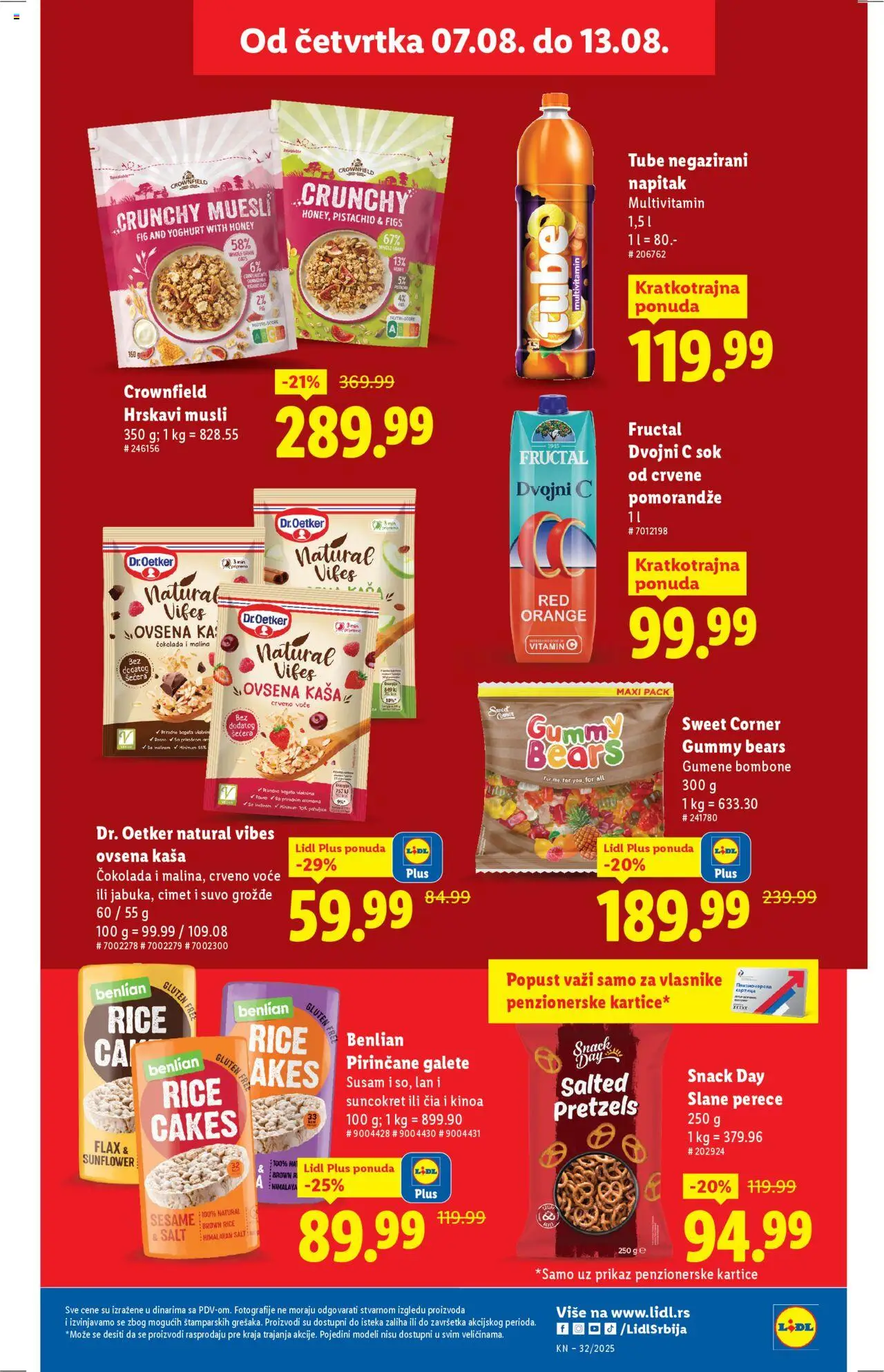 Lidl katalog - važi od 07.08.2025 | Strana: 21 | Proizvode: Ovsena kaša, Dr. Oetker, Musli, Gumene bombone