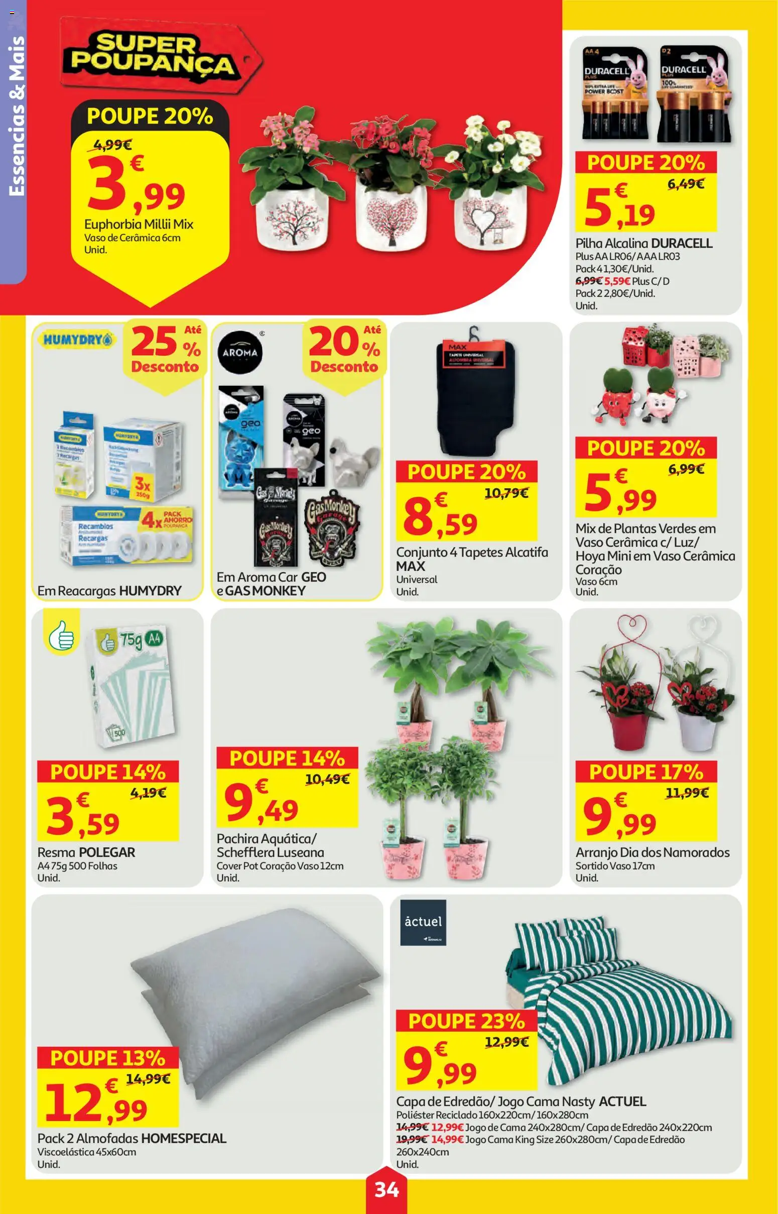 Auchan folheto │ válido de 12.02.2026 | Página: 34 | Produtos: Jogo de cama, Cama, Vaso