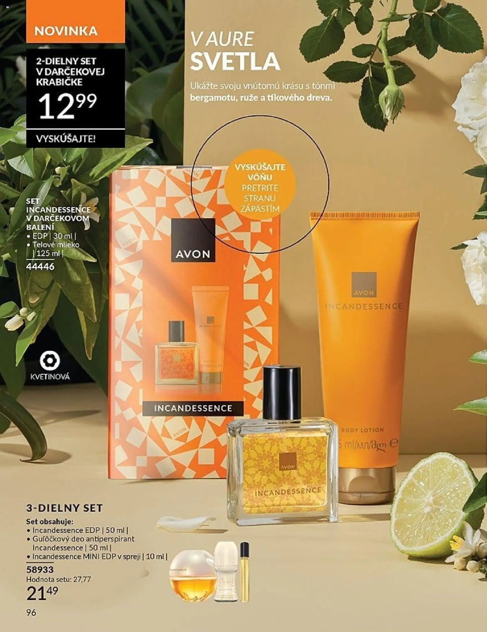 Nové Avon akcie – leták je platný od 01.03.2026 | Strana: 96 | Produkty: Mlieko, Telové mlieko, Ruže, Svetlá