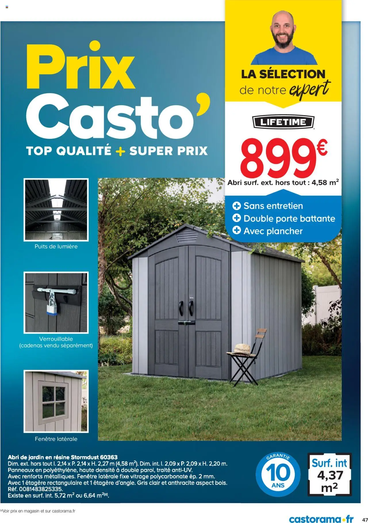  | Page: 47 | Produits: Porte, Étagère, Abri de jardin