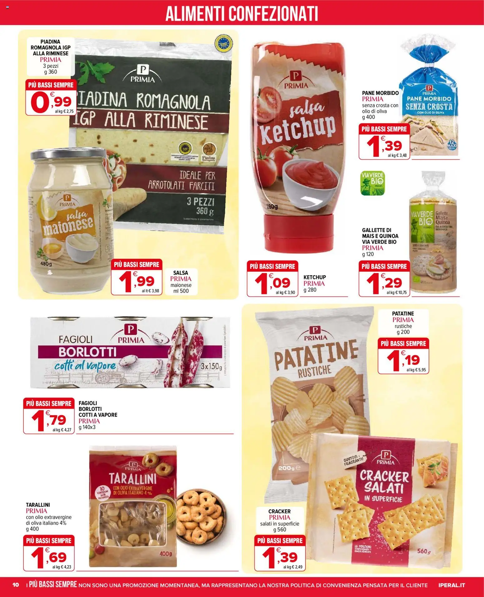 Volantino Iperal del 14.01.2026 | Pagina: 10 | Prodotti: Pane, Salsa, Olio, Gallette