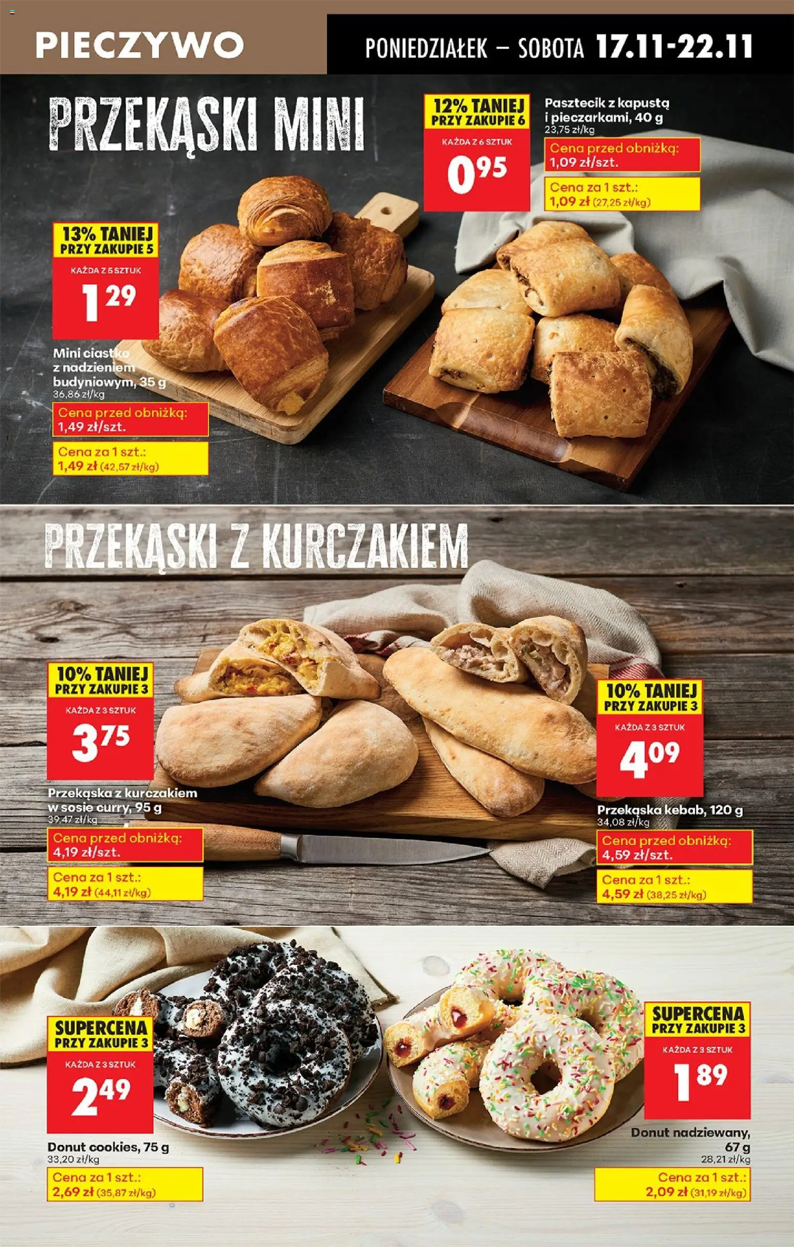 Biedronka gazetka od 17.11.2025 | Strona: 35 | Produkty: Pieczywo, Kapusta, Kebab, Donut
