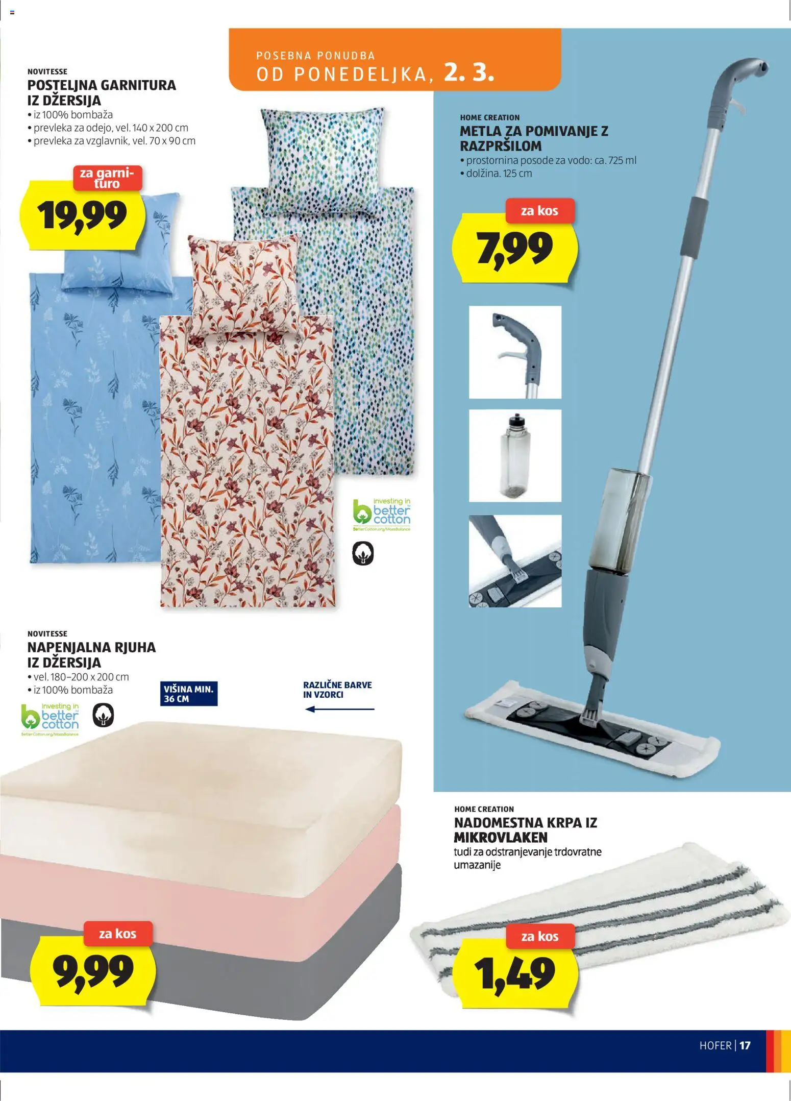 Hofer SI katalog | vrijedi od 25.02.2026 | Stranica: 17 | Proizvodi: Krpa, Metla
