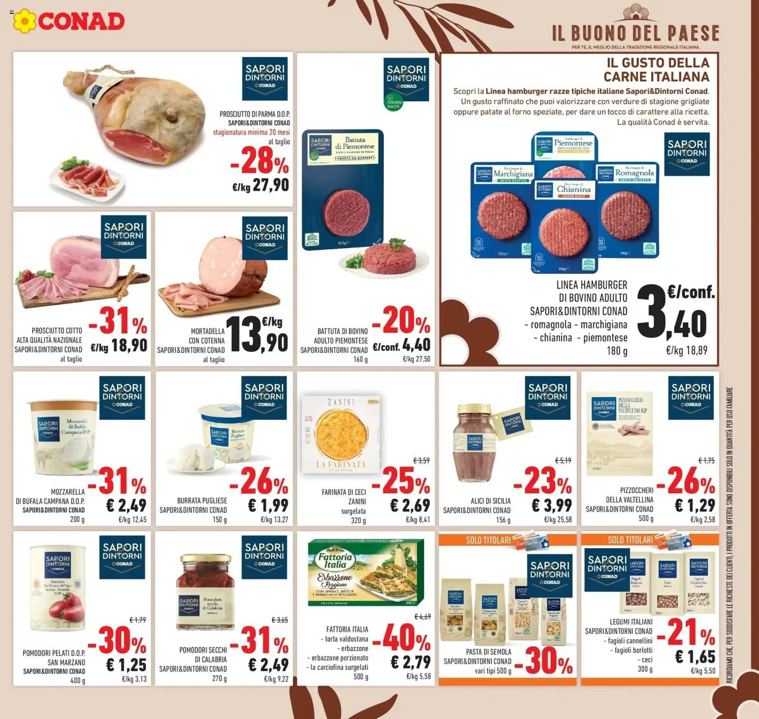 Volantino Conad del 29.01.2026 | Pagina: 15 | Prodotti: Bovino, Cannellini, Pomodori secchi, Burrata