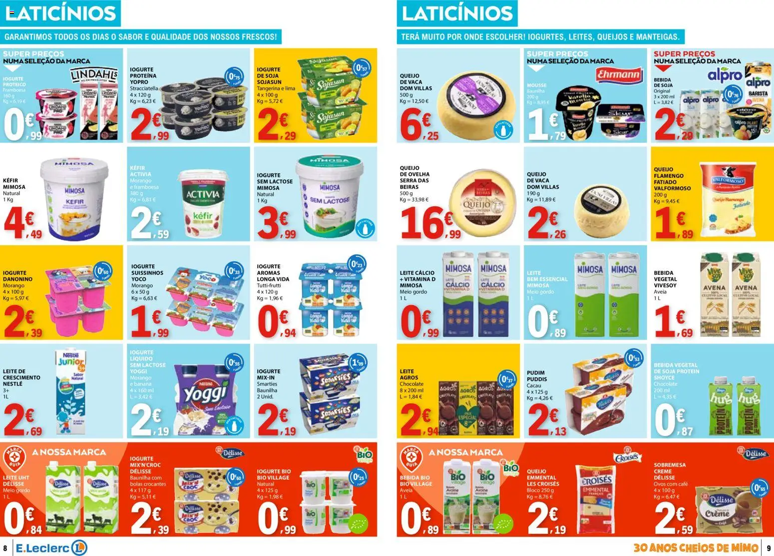 E.Leclerc folheto │ válido de 07.04.2026 | Página: 5 | Produtos: Cálcio, Creme, Bebida, Proteina