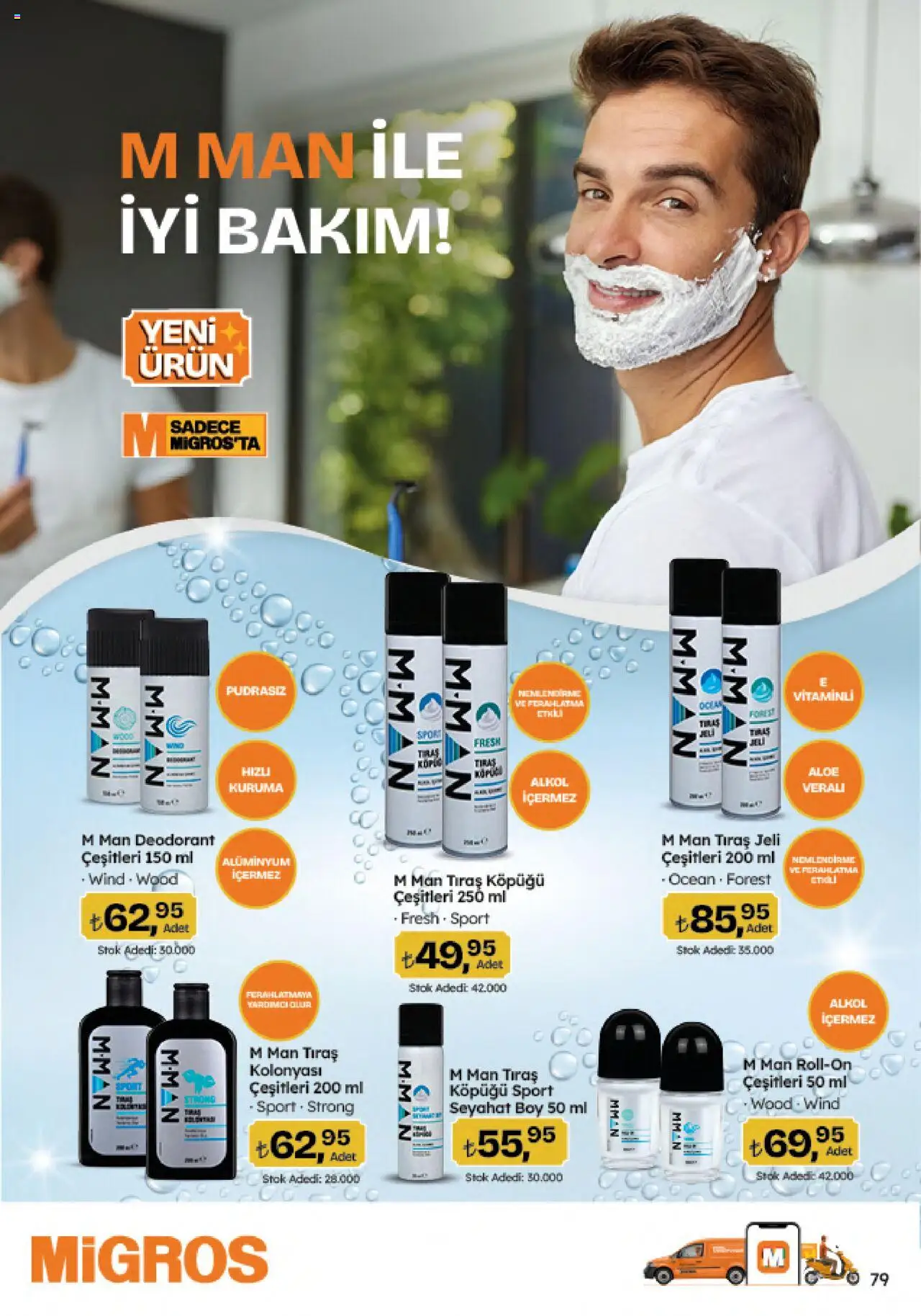 Migros Katalog - Migroskop - 07.08.2025 tarihinden itibaren geçerlidir | Sayfa: 79 | Ürünler: Tıraş köpüğü, Deodorant