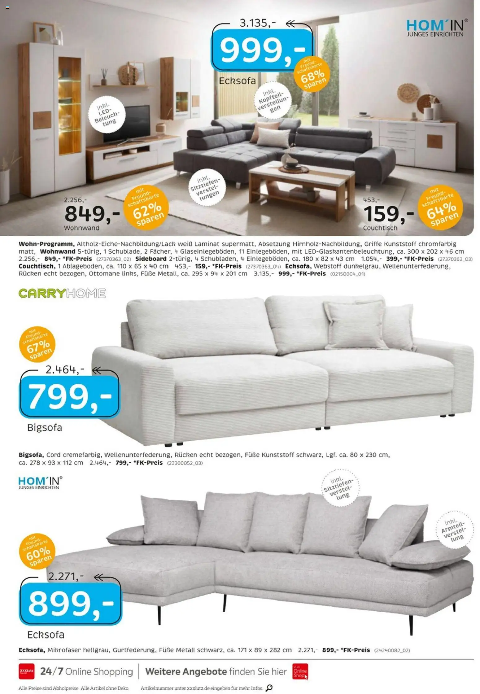 XXXLutz Junges Wohnen – gültig ab 25.04.2026 | Seite: 14 | Produkte: Sideboard, Bigsofa, Ecksofa, Couchtisch