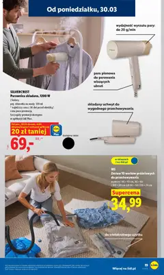 Pogląd oferty "SILVERCREST Parownica składana, 1200 W, 2 kolory, poj. zbiornika na wodę: 120 ml" - ważna od 30.03.2026 | Strona: 21 | Produkty: Parownica